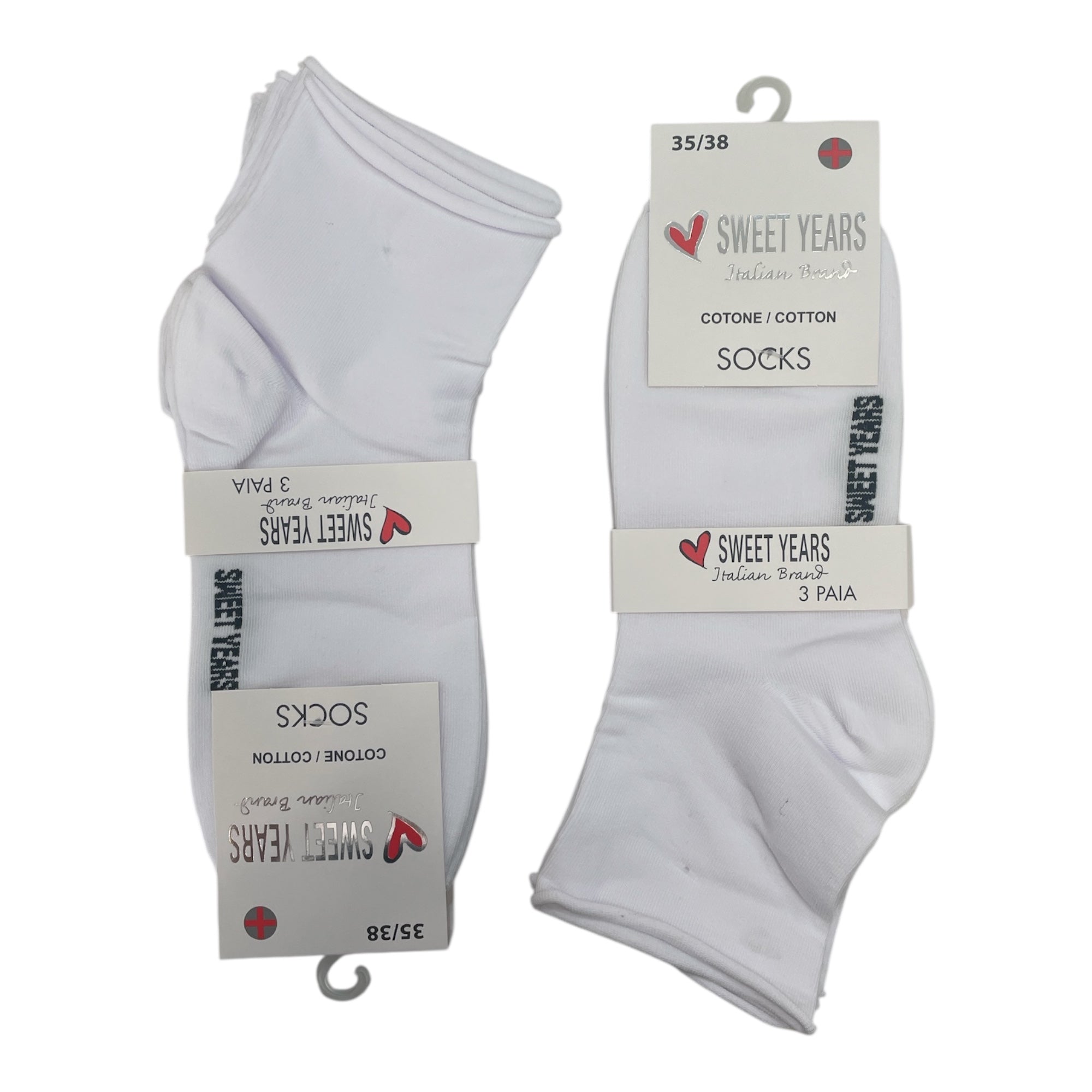Tri - Pack Calza Corta Senza Elastico - Sanitario Sweet Years Art.Y - 20 - Boutique dell'Intimo e del Neonato