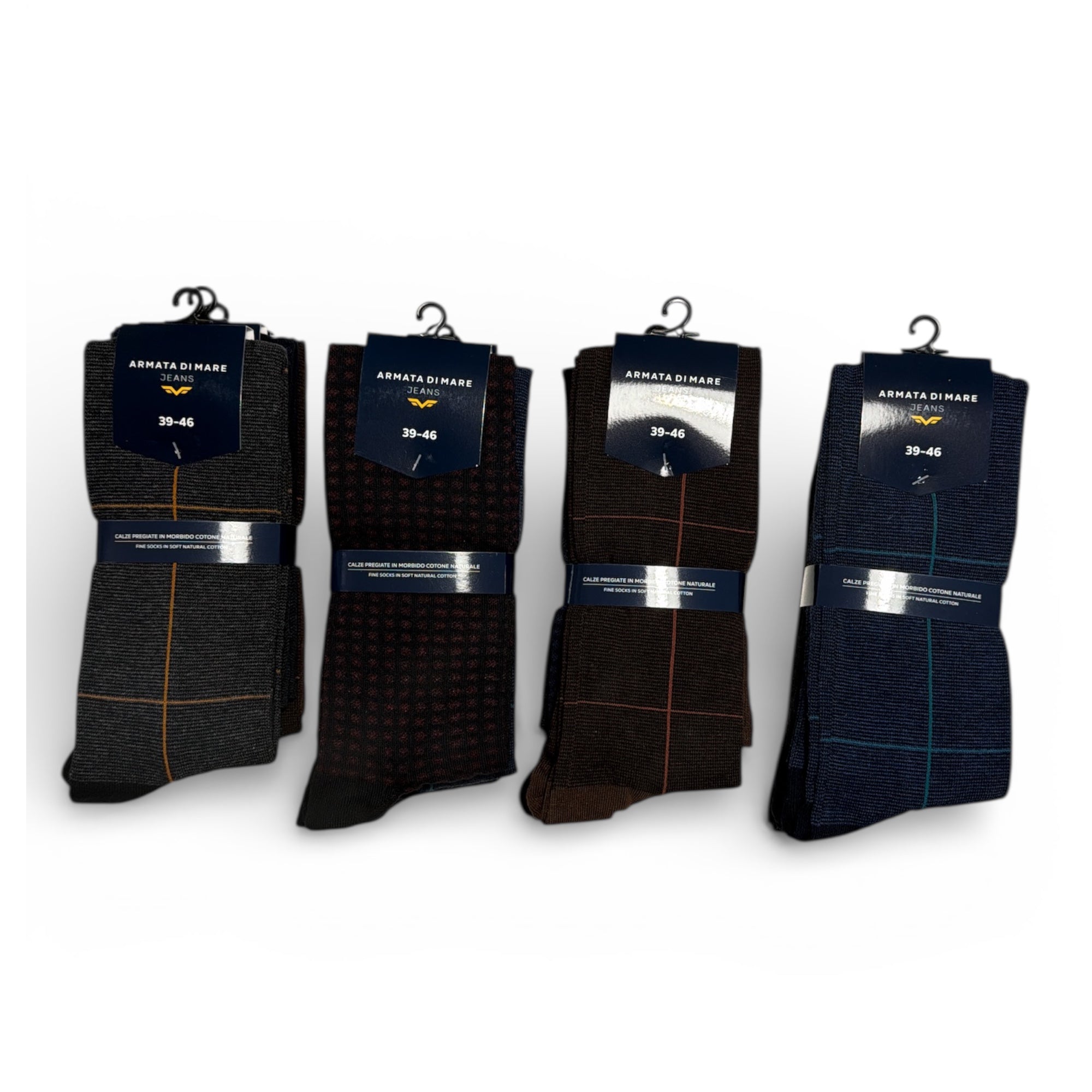 Tri - Pack Calza Corta Uomo in Caldo Cotone Fantasia Armata di Mare Art.2114 - Boutique dell'Intimo e del Neonato