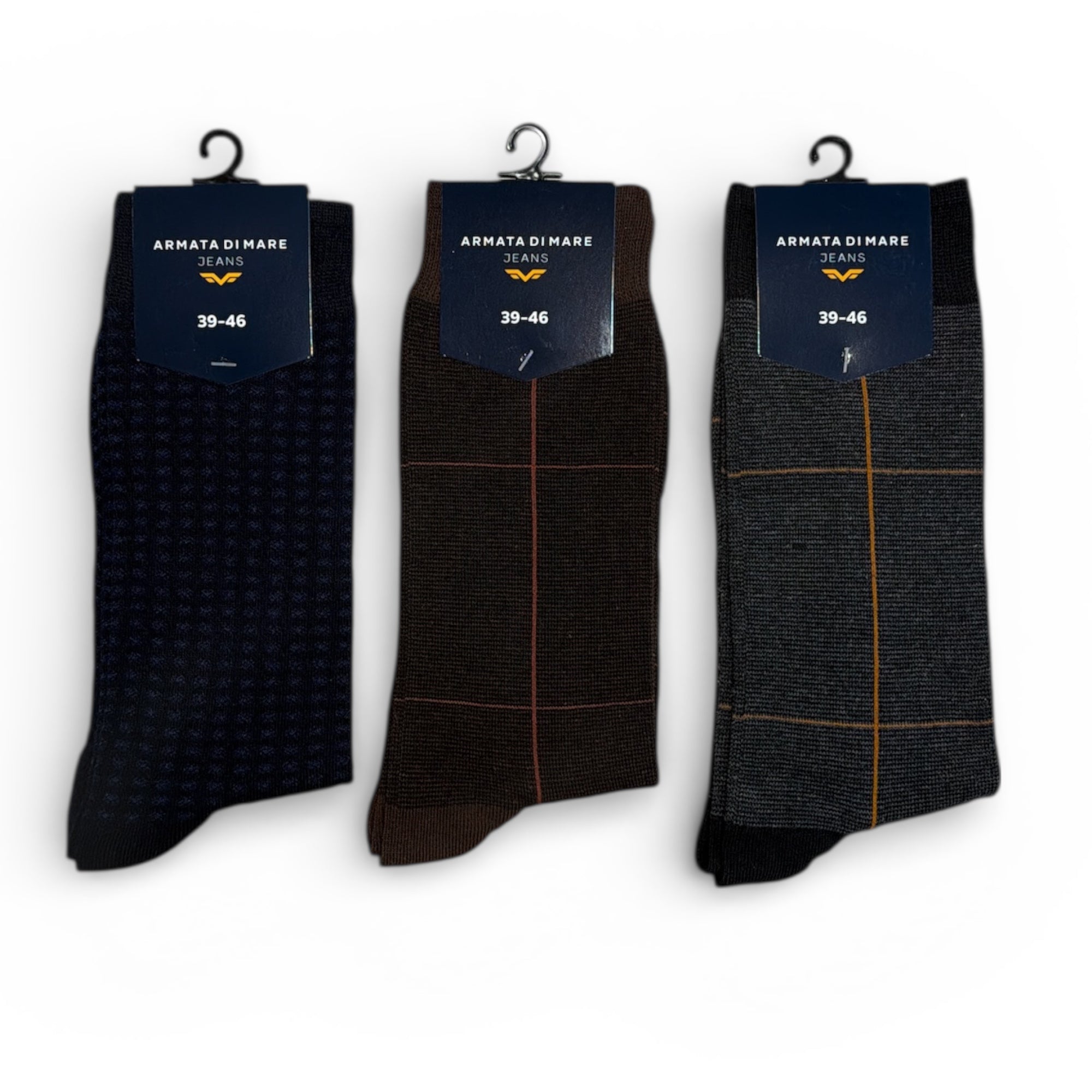 Tri - Pack Calza Corta Uomo in Caldo Cotone Fantasia Armata di Mare Art.2115 - Boutique dell'Intimo e del Neonato