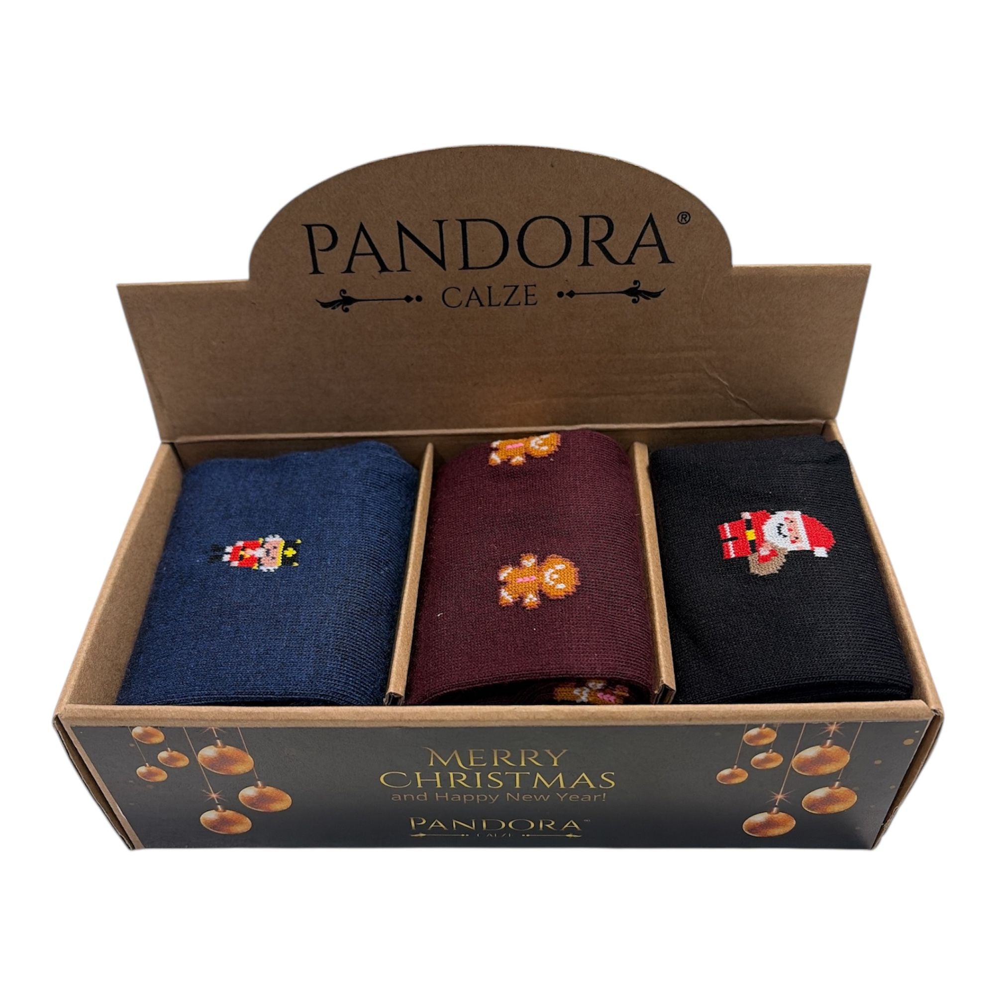 Tri - Pack Calza Lunga Natalizia in Caldo Cotone Pandora - Boutique dell'Intimo e del Neonato