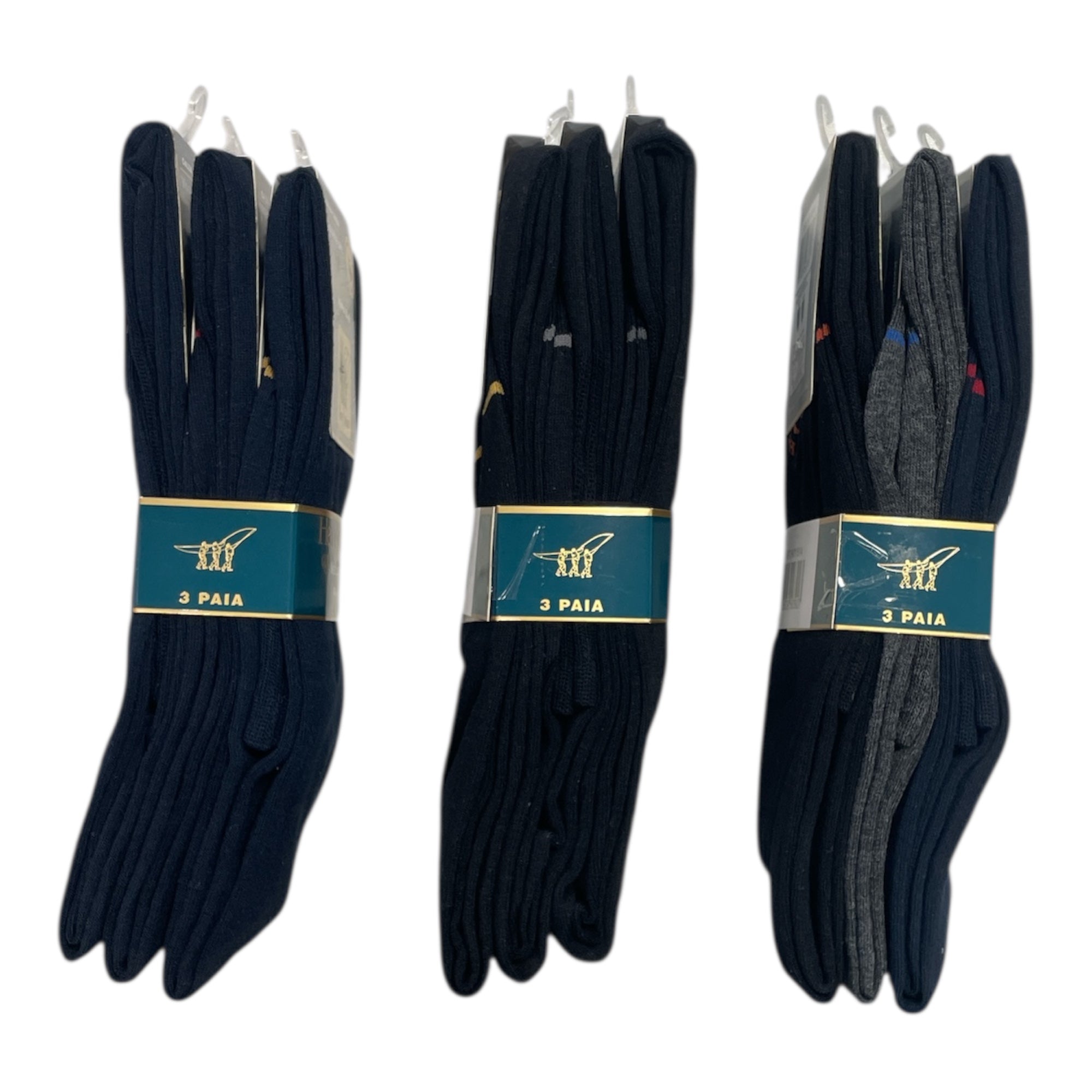 Tri - Pack Calza Lunga Uomo Tinta Unita Viscosa & Lana Henry Cotton's Art.HV11514 - Boutique dell'Intimo e del Neonato