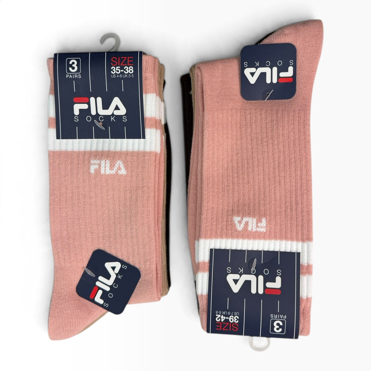 Tri-Pack Calza Media Donna in Caldo Cotone Tennis Fantasia Fila Art.F9090DR - Boutique dell'Intimo e del Neonato