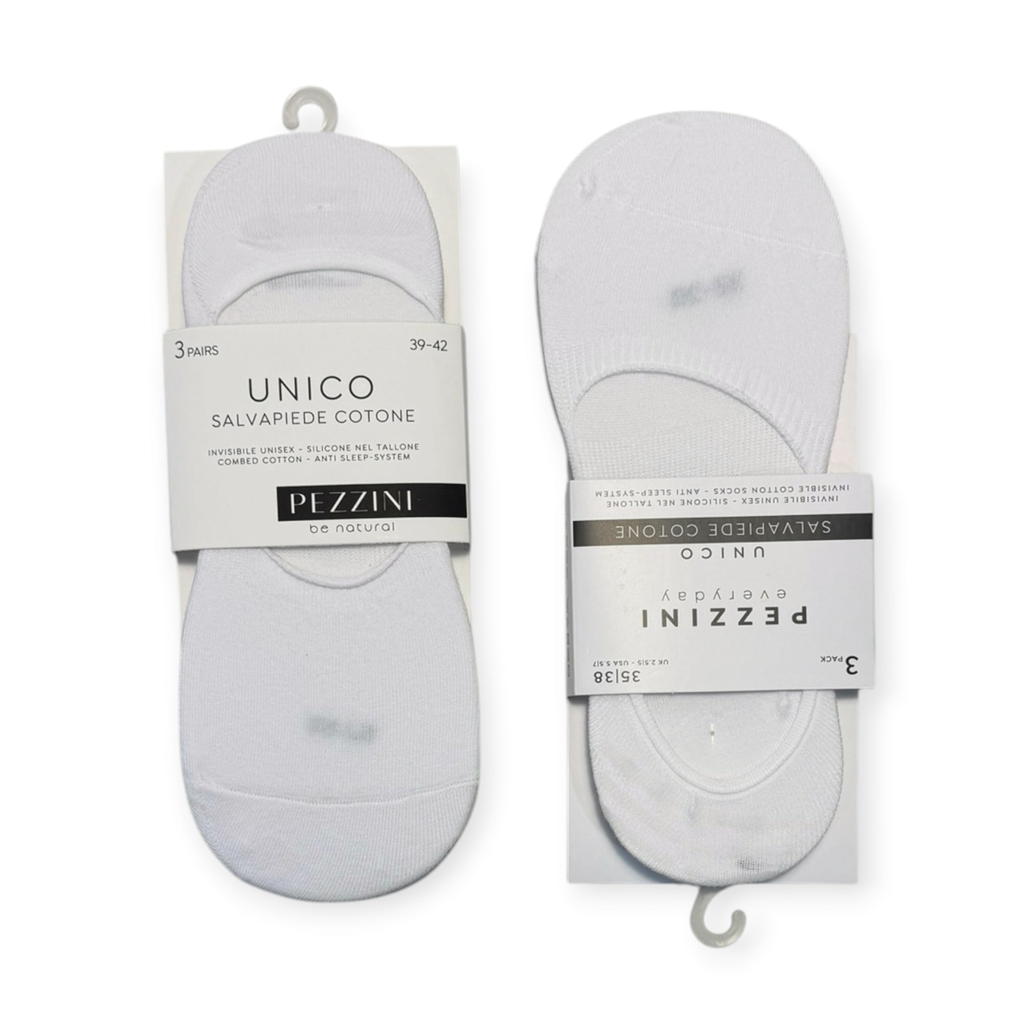 Tri - Pack Salvapiede Unisex in Cotone Pezzini Art.MCZ - 107 - Boutique dell'Intimo e del Neonato