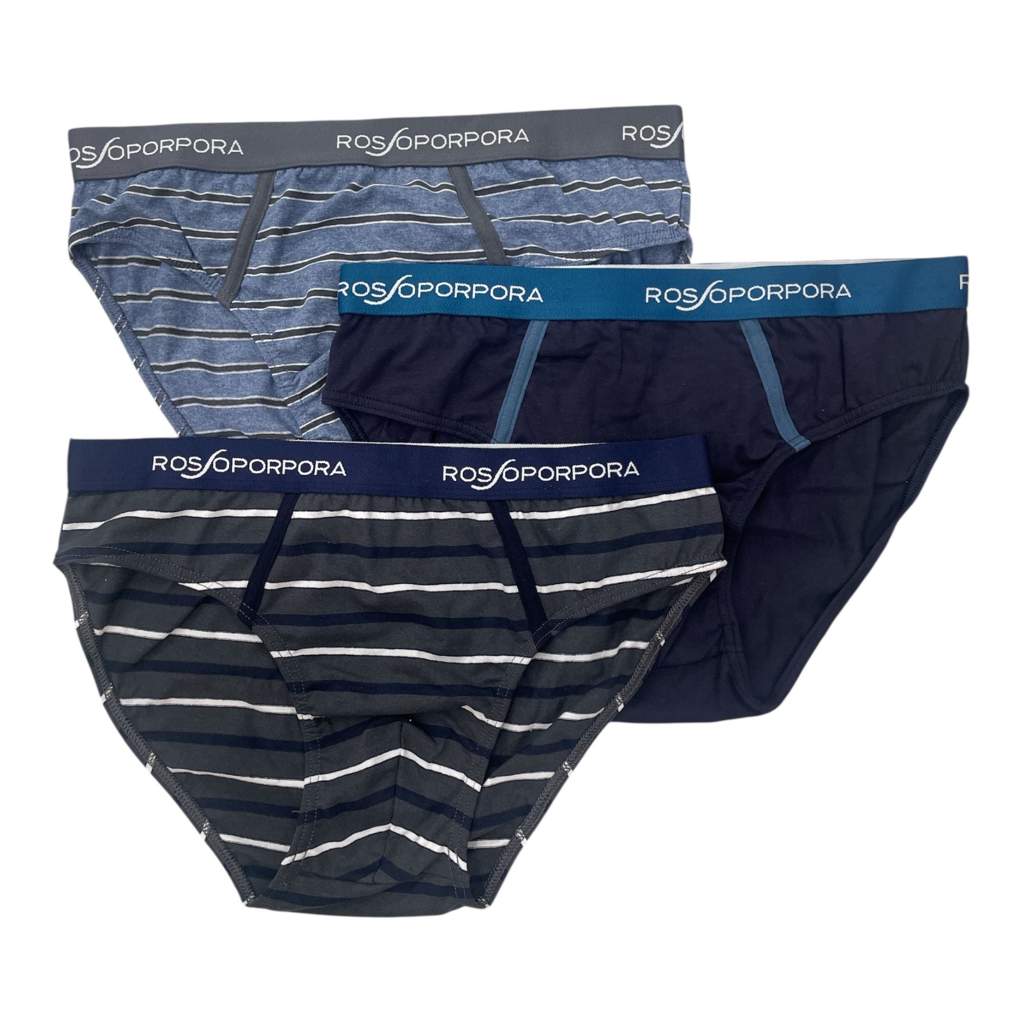 TRI - PACK SLIP COTONE ELASTICIZZATO CON ELASTICO ESTERNO ROSSOPORPORA ART.US2111 - Boutique dell'Intimo e del Neonato