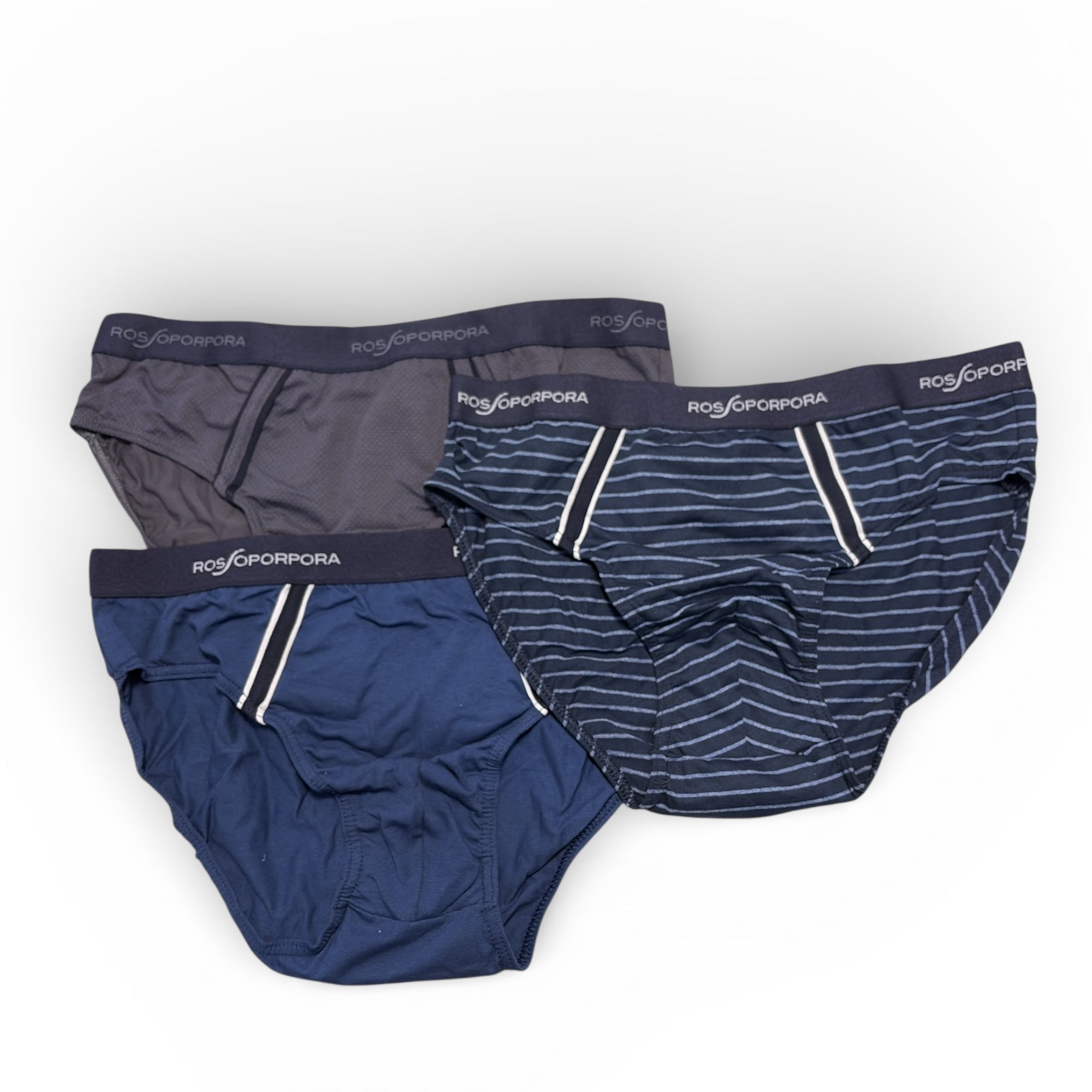 Tri - Pack Slip Uomo in Cotone Elasticizzato con Elastico Esterno Rossoporpora Art.US1979 - Boutique dell'Intimo e del Neonato