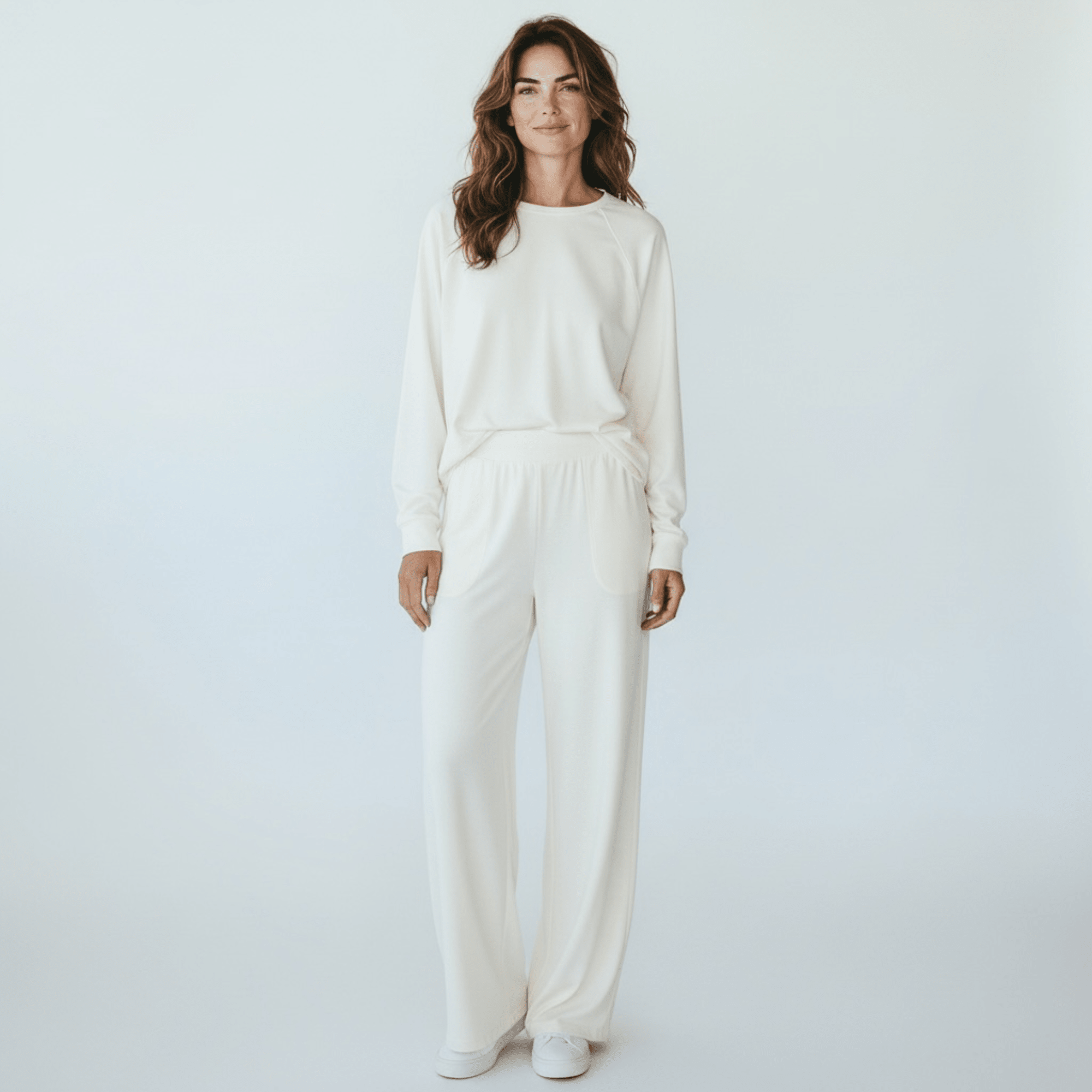 Tuta Donna Felpa Viscosa e Modal ML e Pantalone Palazzo Jadea Art.4939 - 4922 - Boutique dell'Intimo e del Neonato