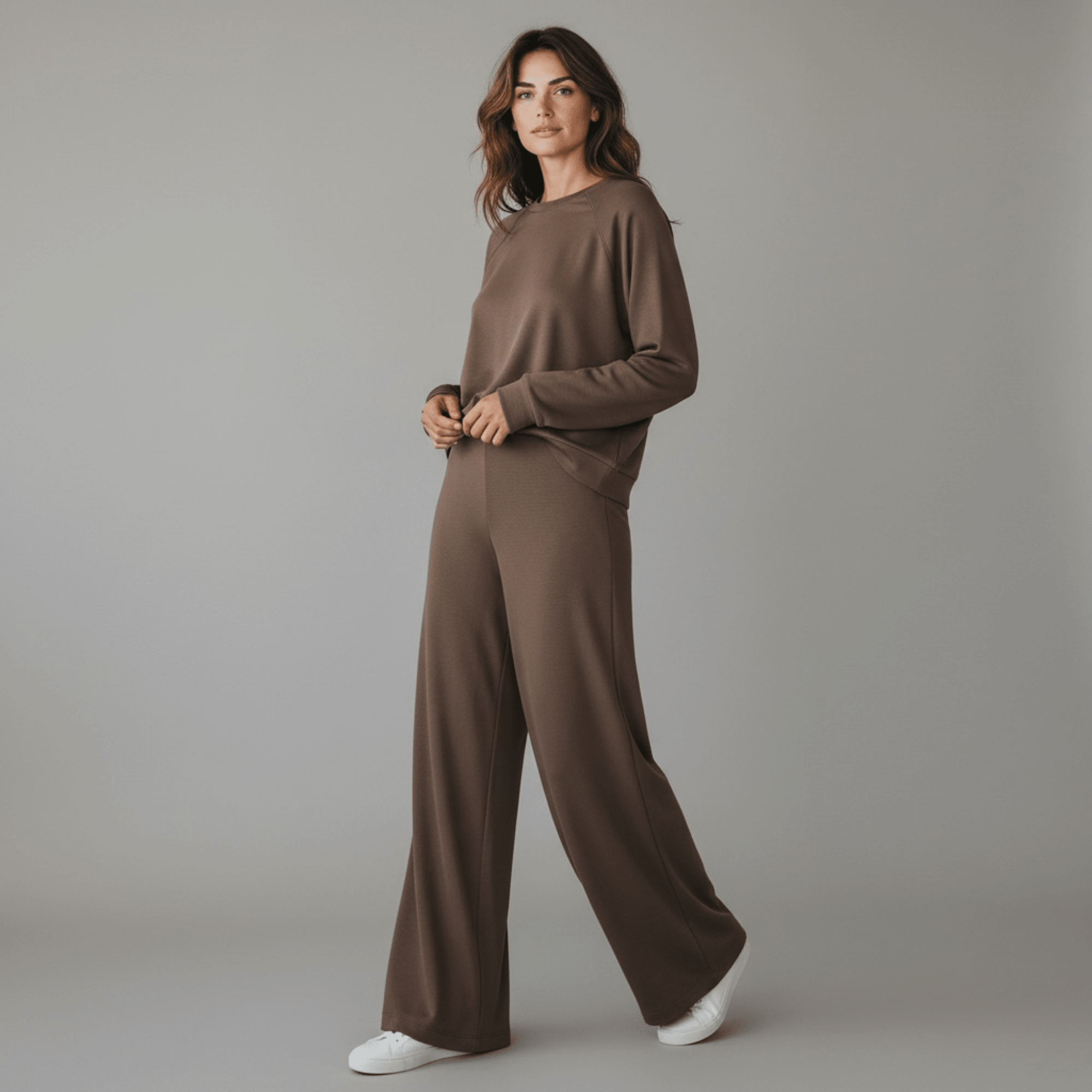 Tuta Donna Felpa Viscosa e Modal ML e Pantalone Palazzo Jadea Art.4939 - 4922 - Boutique dell'Intimo e del Neonato