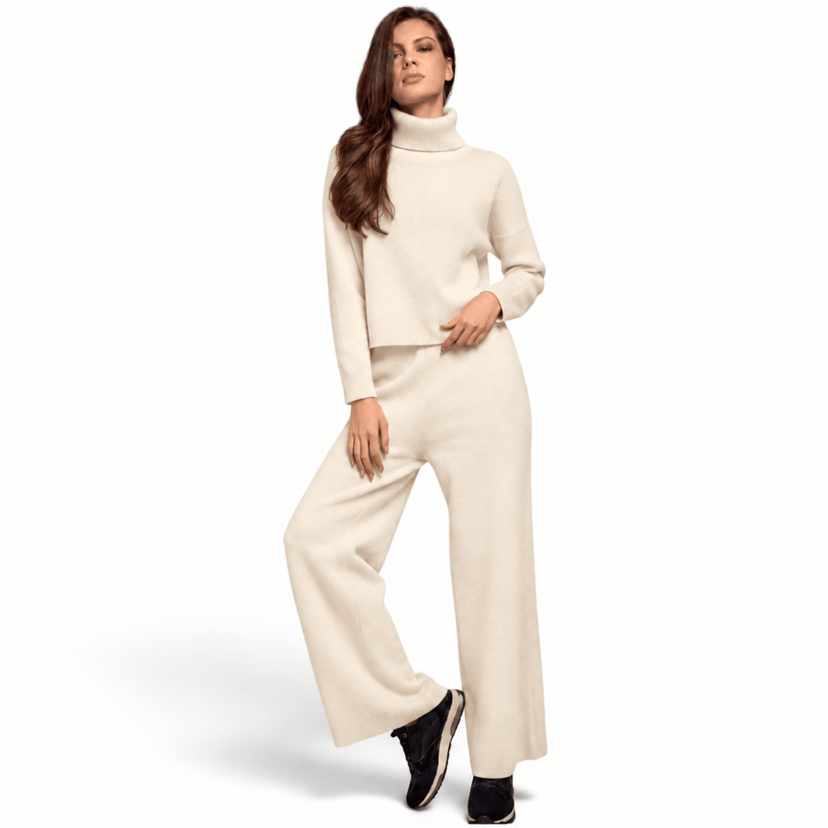 Tuta Donna Maglia Collo Alto Morbida + Pantalone Palazzo Serie Living Lormar Art.454663 - Boutique dell'Intimo e del Neonato