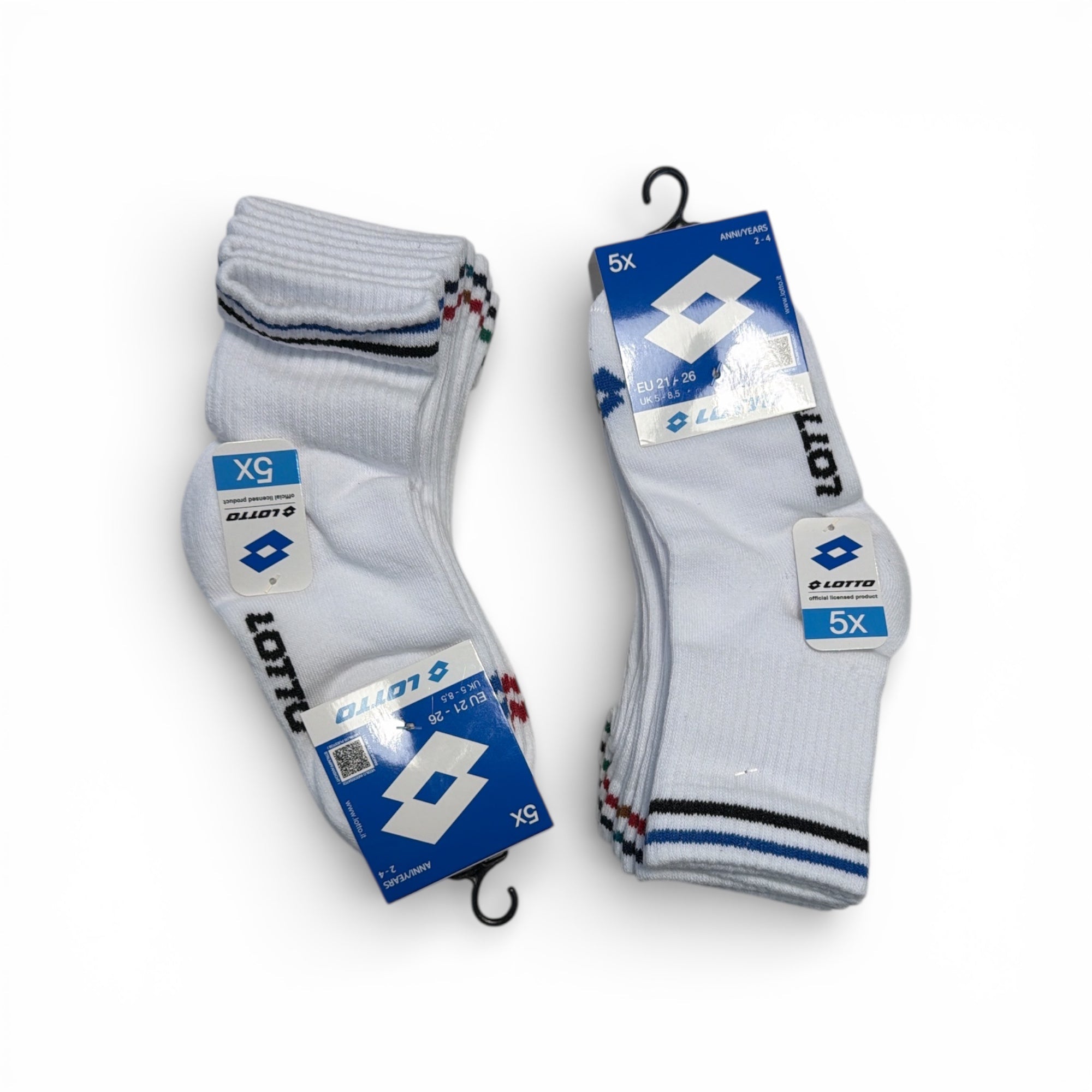 5 - Pack Calza Midi Quarter Bimbo Bike in Cotone Lotto Art.HIKING_B_2 - Boutique dell'Intimo e del Neonato