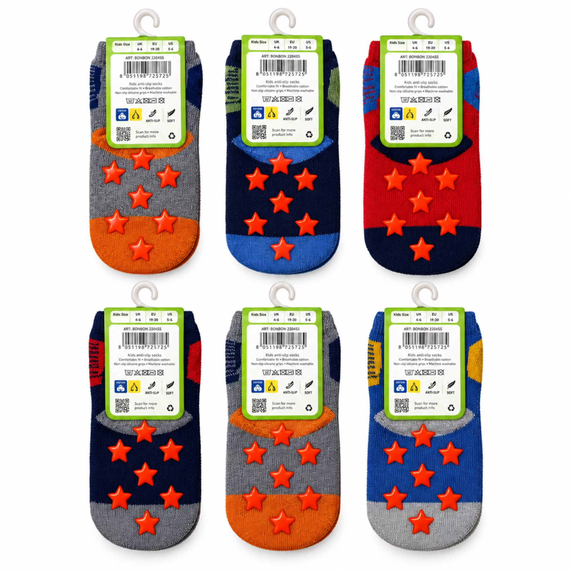 Calza Antiscivolo Neonato in Caldo Cotone Enrico Coveri Art.BONBON 220ASS
