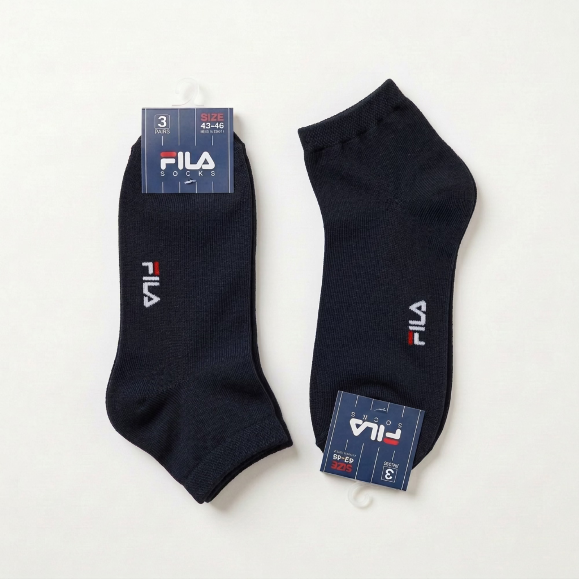 Tri-Pack Calza Corta Quarter Uomo Bike in Cotone Fila Art.F1609