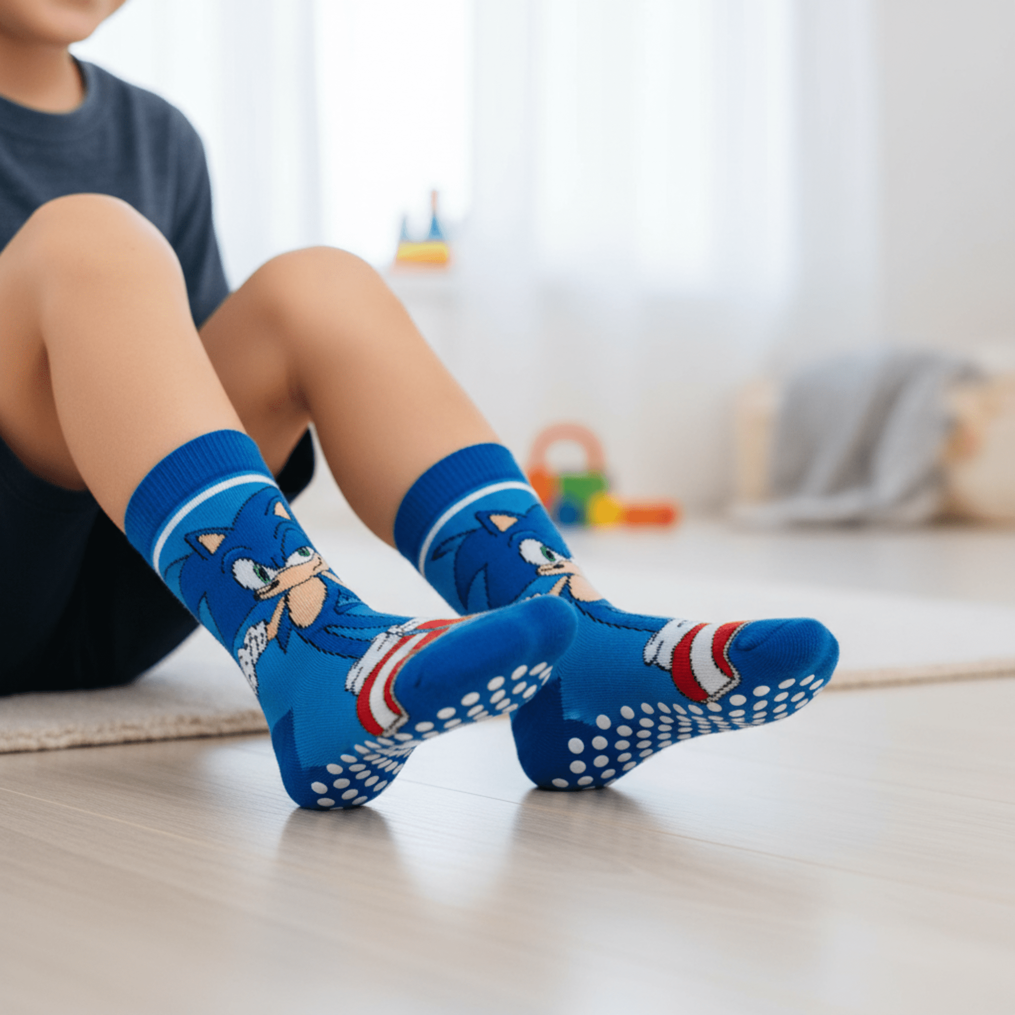 Bi - Pack Antiscivolo Calza Corta Bimbo in Caldo Cotone SONIC Sun City Art. - Boutique dell'Intimo e del Neonato