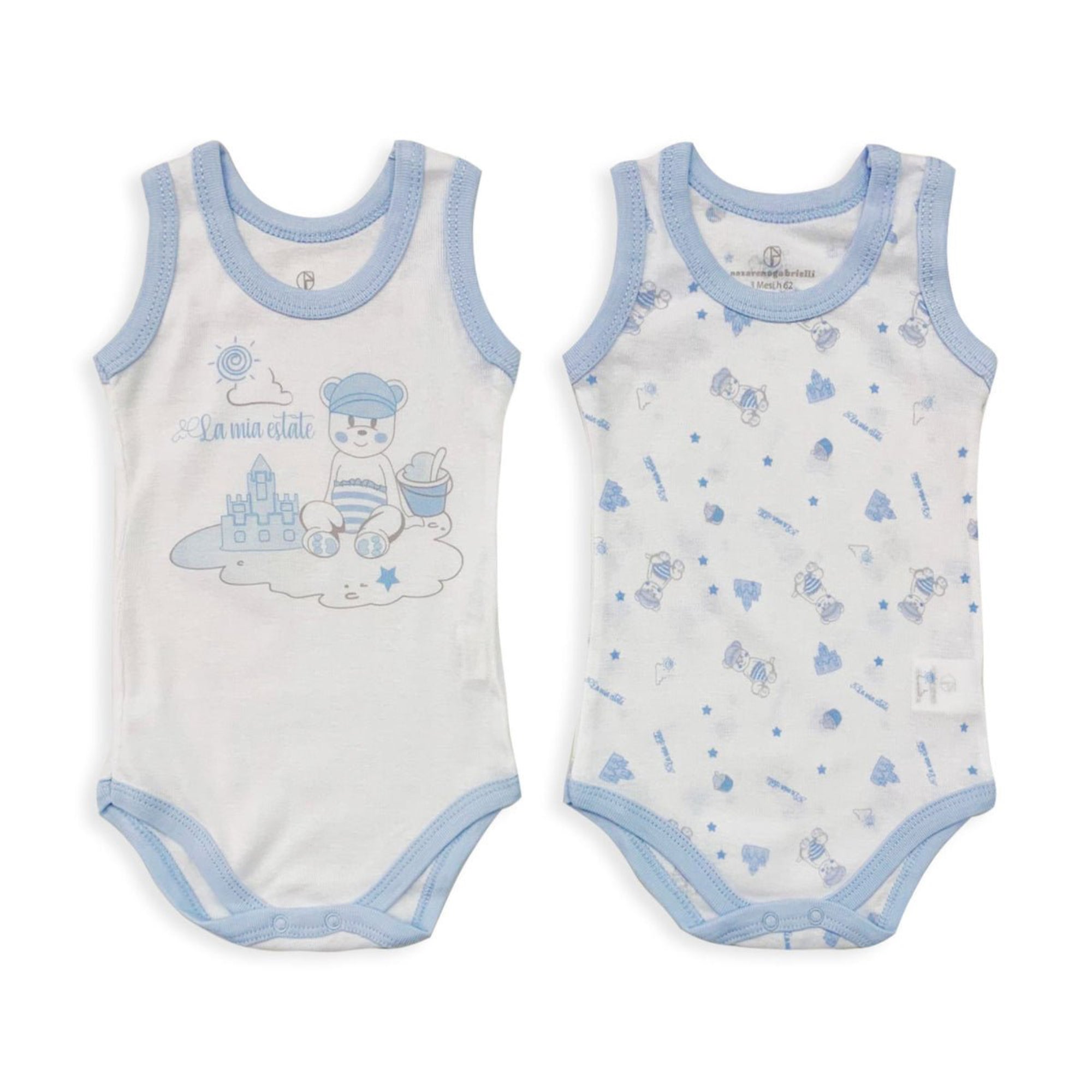 Bi - Pack Body Canotta Fantasia Nazareno Gabrielli Art. NG203 - BOUTIQUE INTIMO E NEONATO