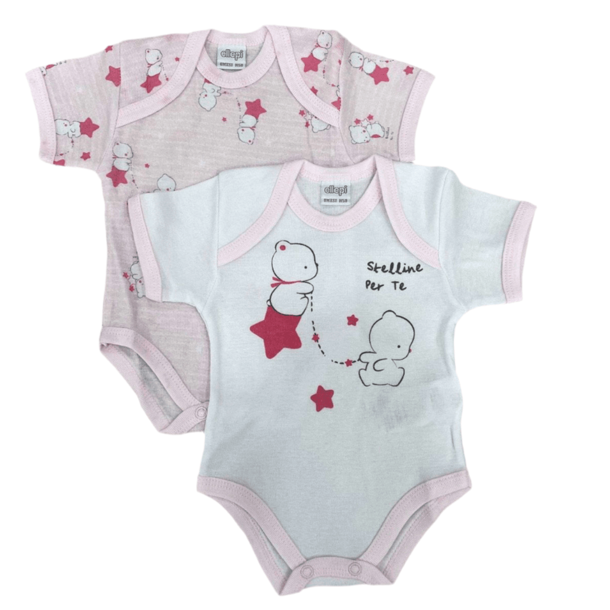 BI - PACK BODY MEZZA MANICA IN COTONE NEONATO ELLEPI ART.AF5318 - Boutique dell'Intimo e del Neonato