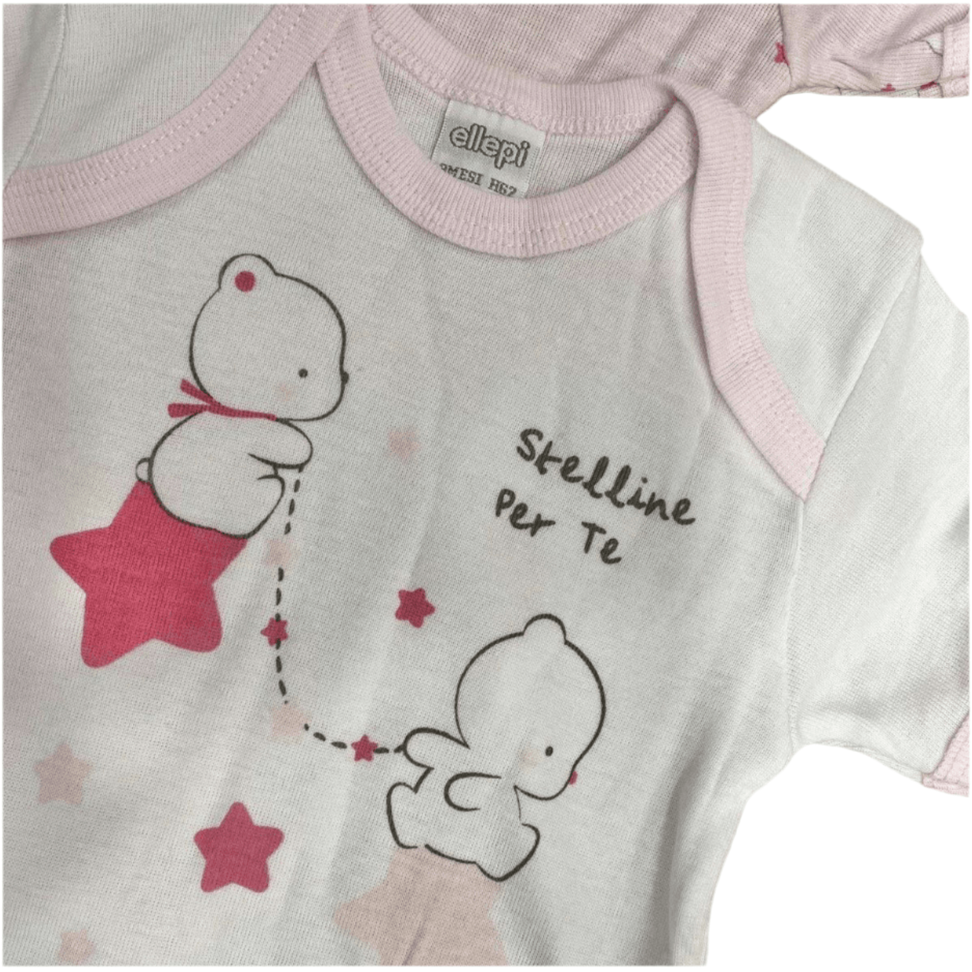 BI - PACK BODY MEZZA MANICA IN COTONE NEONATO ELLEPI ART.AF5318 - Boutique dell'Intimo e del Neonato