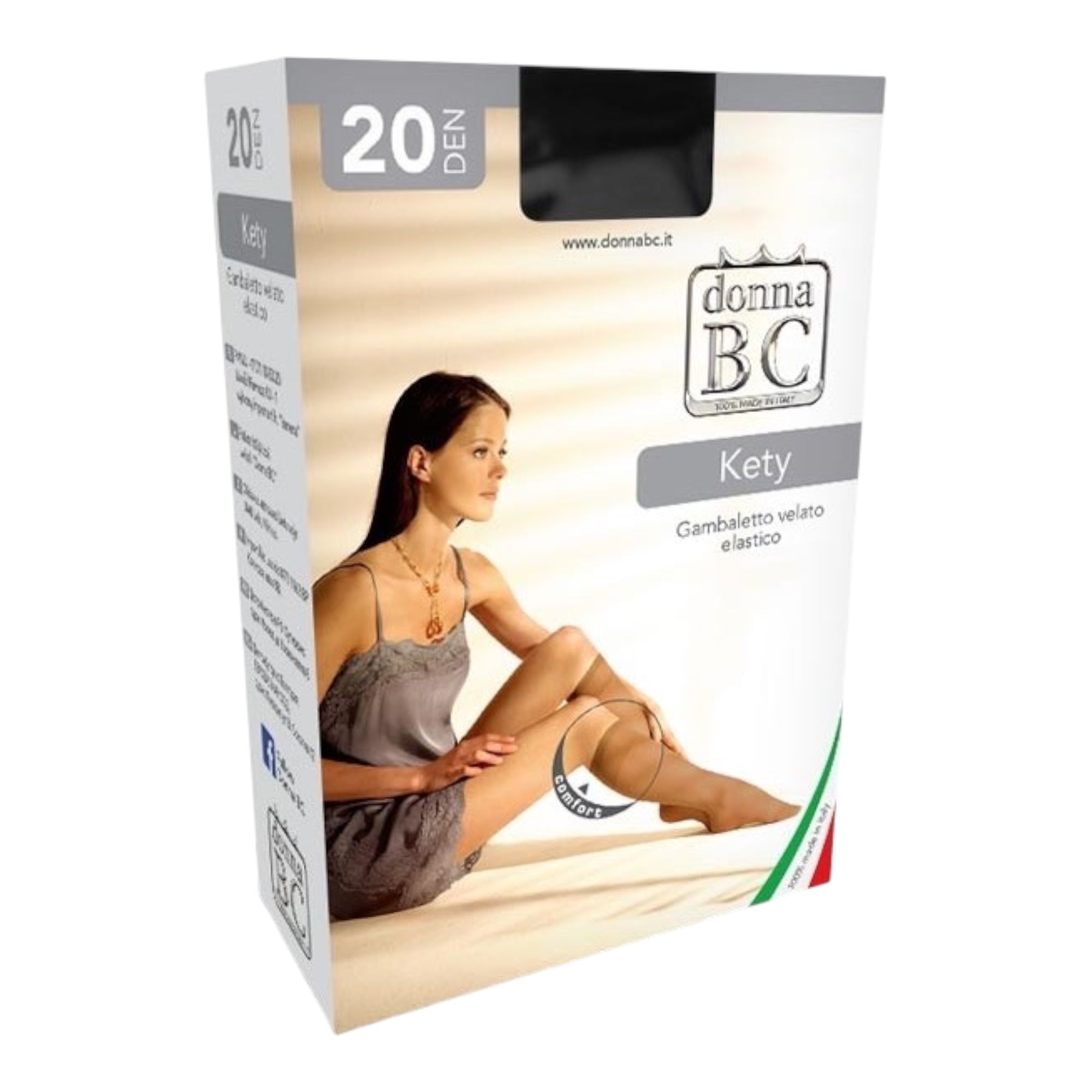 Bi - Pack Gambaletti Semi Velati 20 Den Donna BC Art. Kety - Boutique dell'Intimo e del Neonato
