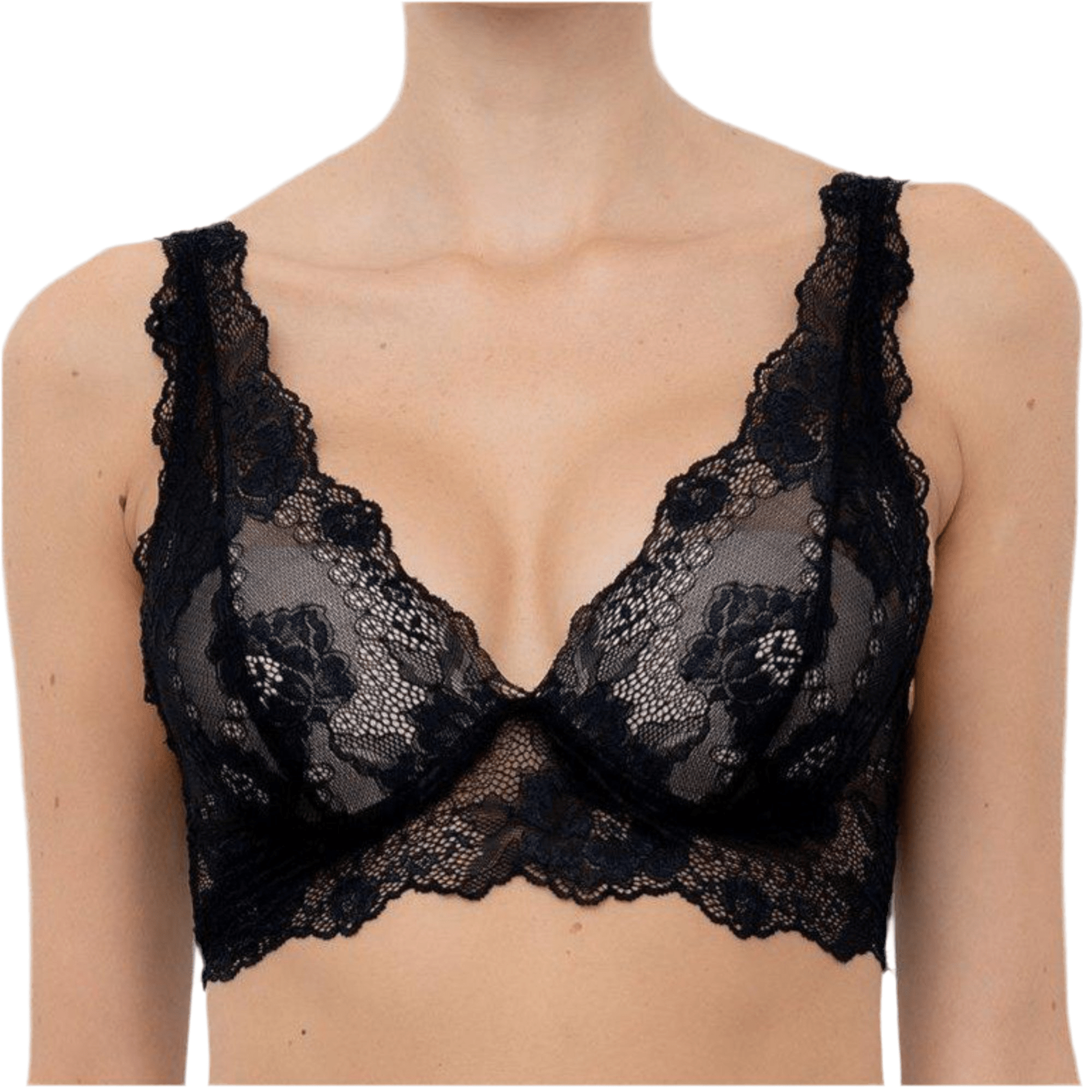 Bralette in Pizzo con Coppe Push - Up Gel Lormar Art.GEM 01054L - Boutique dell'Intimo e del Neonato