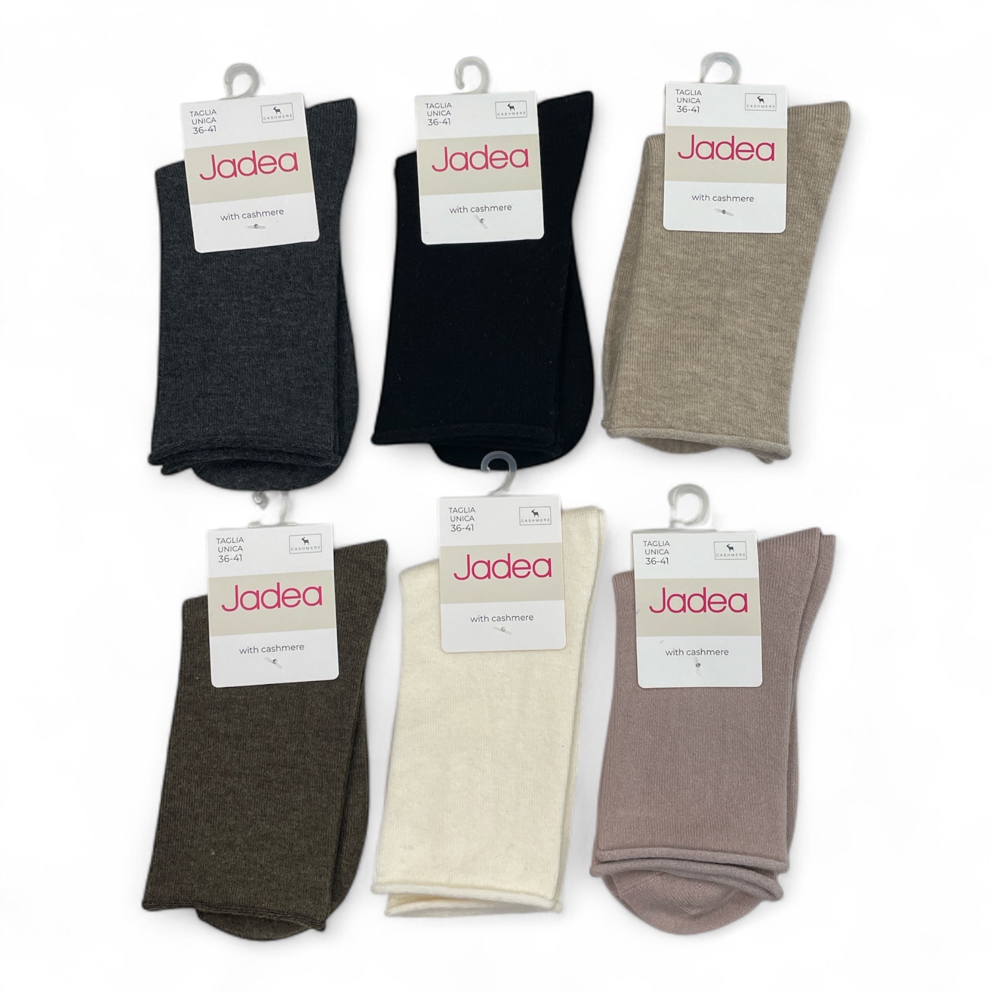 Calza Corta Donna in Caldo Cotone con Cashmere Senza Elastico Liscio Jadea Art.JCB801 - Boutique dell'Intimo e del Neonato