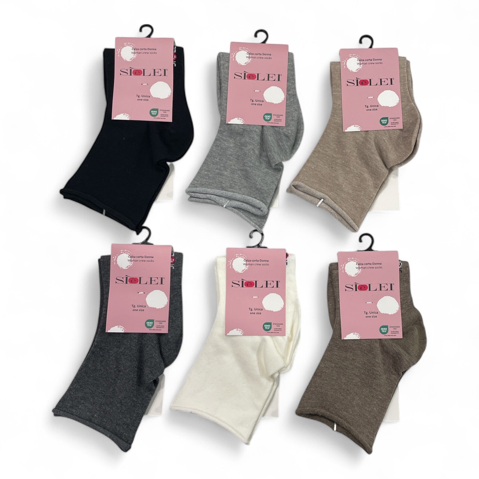 Calza Corta Donna in Caldo Cotone Tinta Unita Senza Elastico Si è Lei Art.NATURA - Boutique dell'Intimo e del Neonato