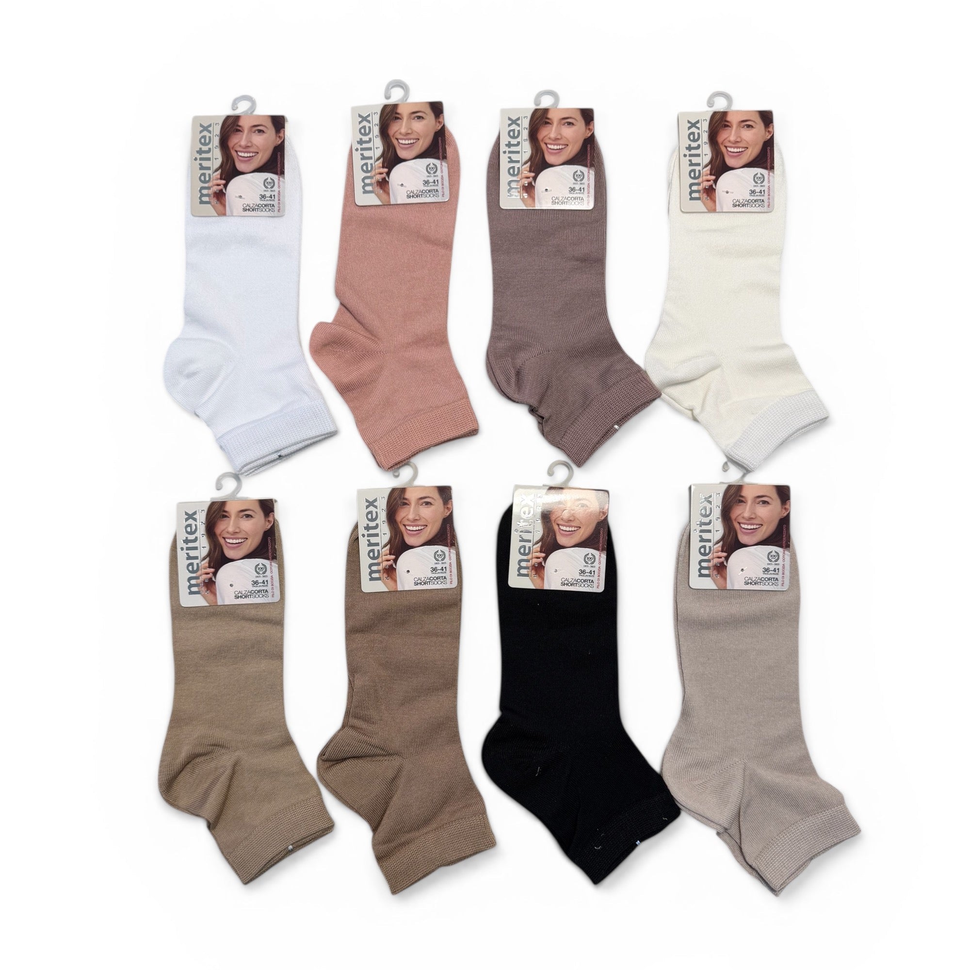 Calza Corta Donna in Cotone con Elastico Meritex Art.520 UNITO - Boutique dell'Intimo e del Neonato