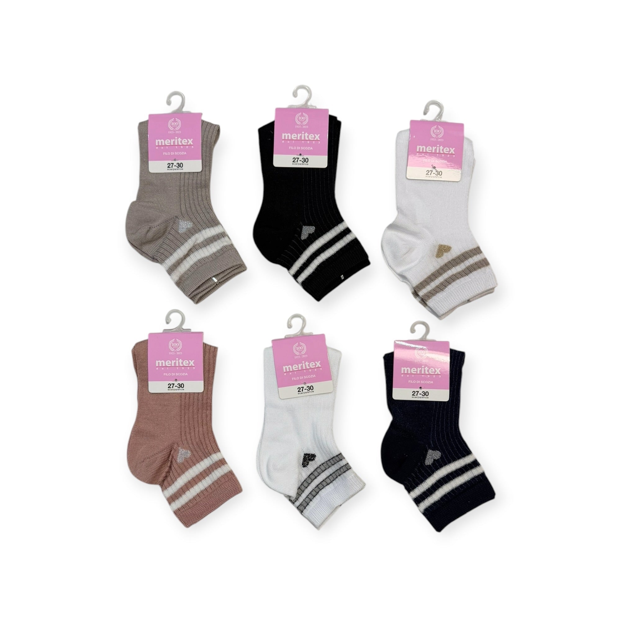 Calza Corta Donna in Cotone Elastico Fantasia Meritex Art.7600 RIGA - Boutique dell'Intimo e del Neonato