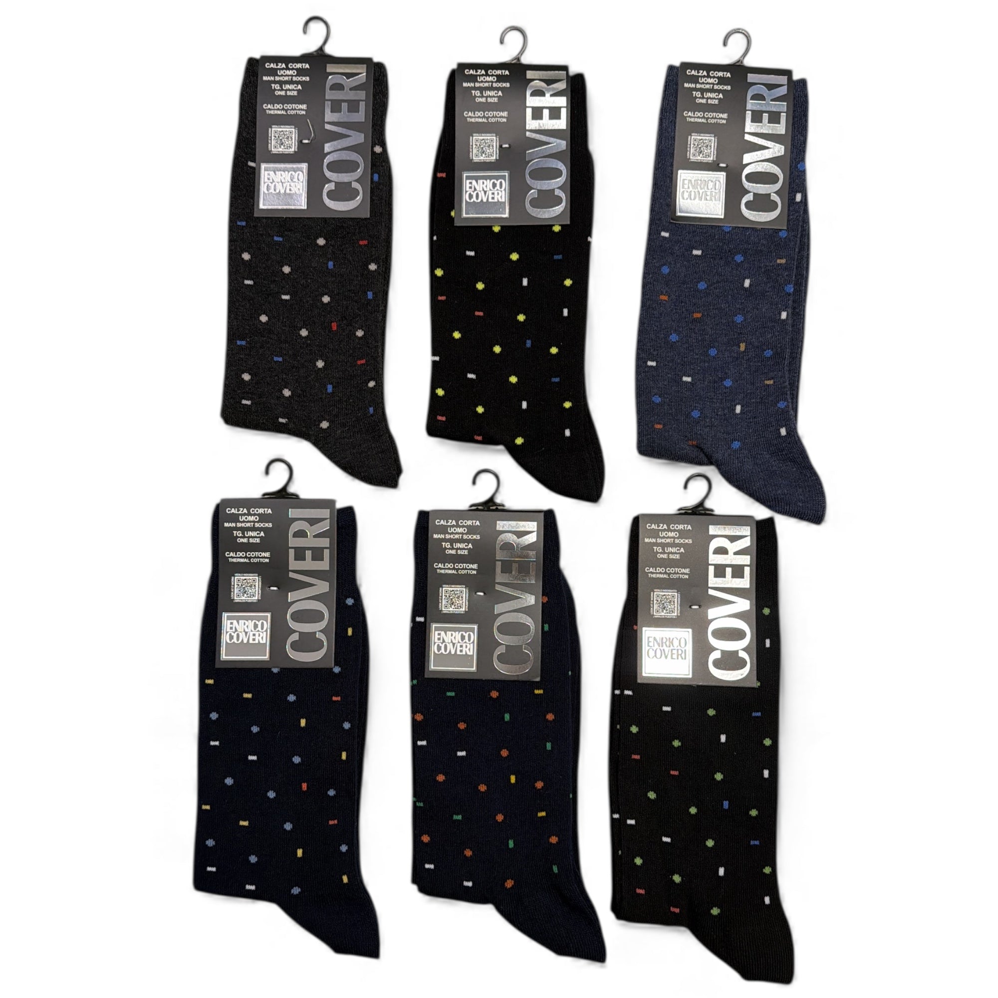 Calza Corta Uomo in Cotone Trend Line Enrico Coveri Art.376 - Boutique dell'Intimo e del Neonato