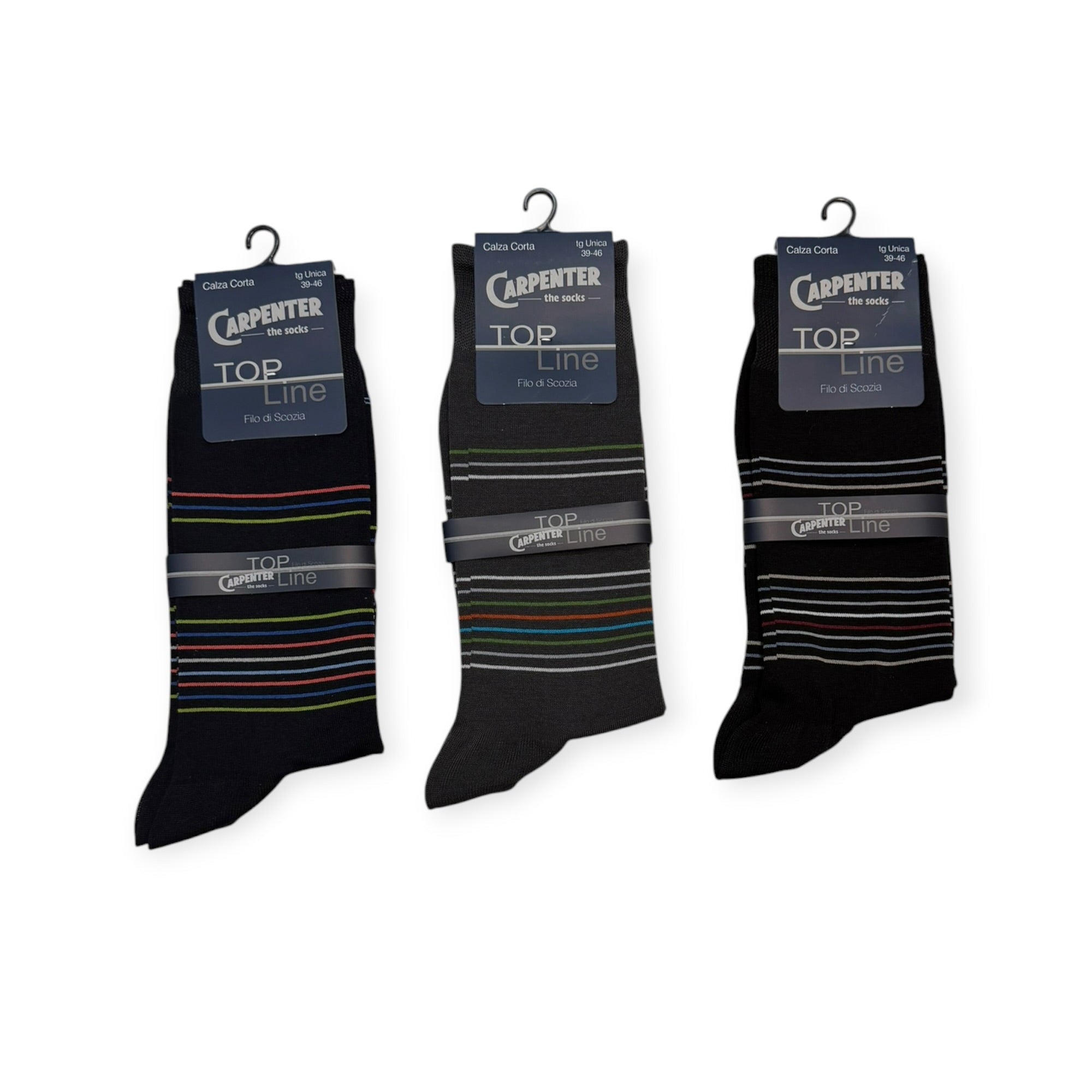 Calza Corta Uomo in Filo di Scozia Fantasia Carpenter Art.T410 - Boutique dell'Intimo e del Neonato