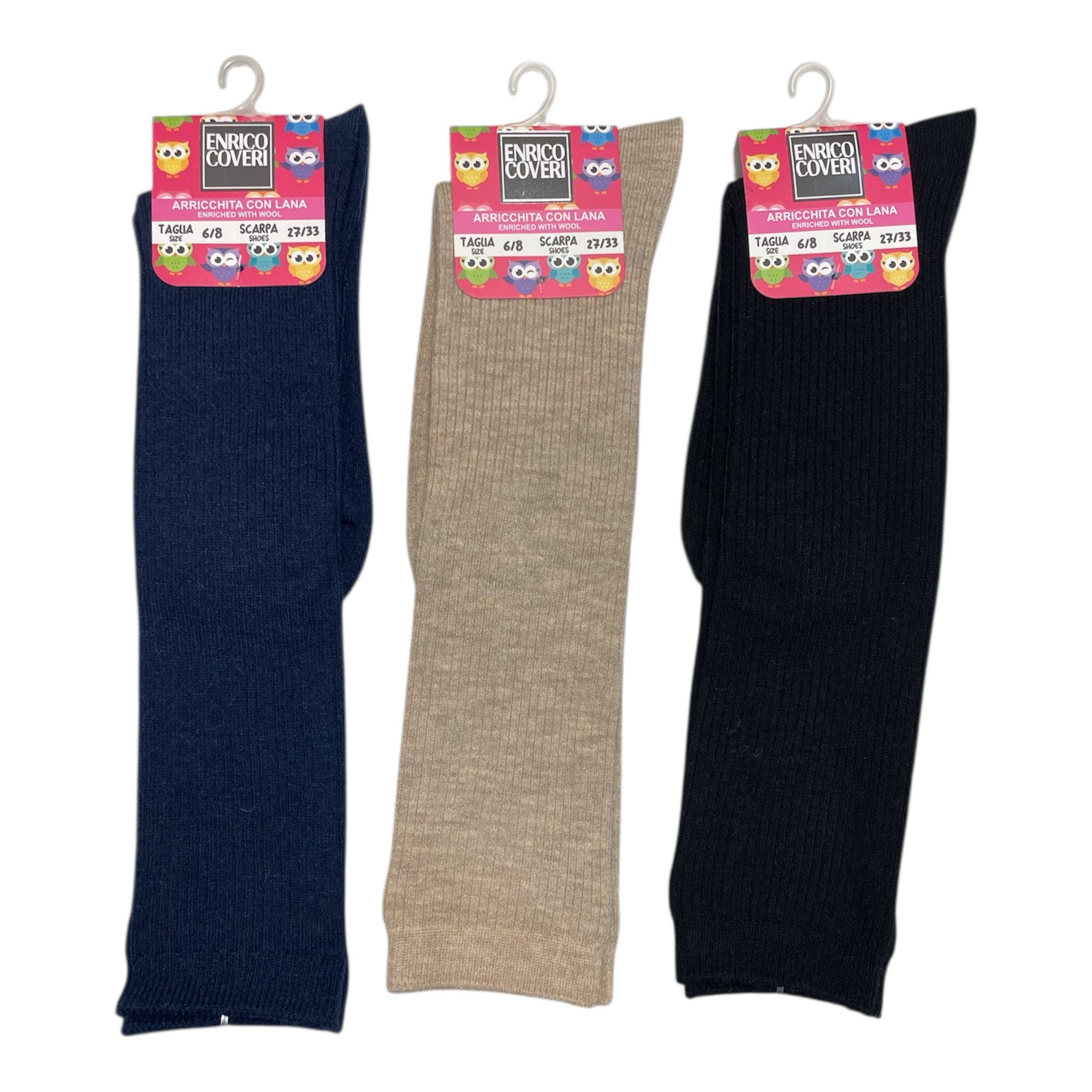 Calza Lunga Bimba in Caldo Cotone con Lana Enrico Coveri Art.EVELIN - GL - 2SS - Boutique dell'Intimo e del Neonato