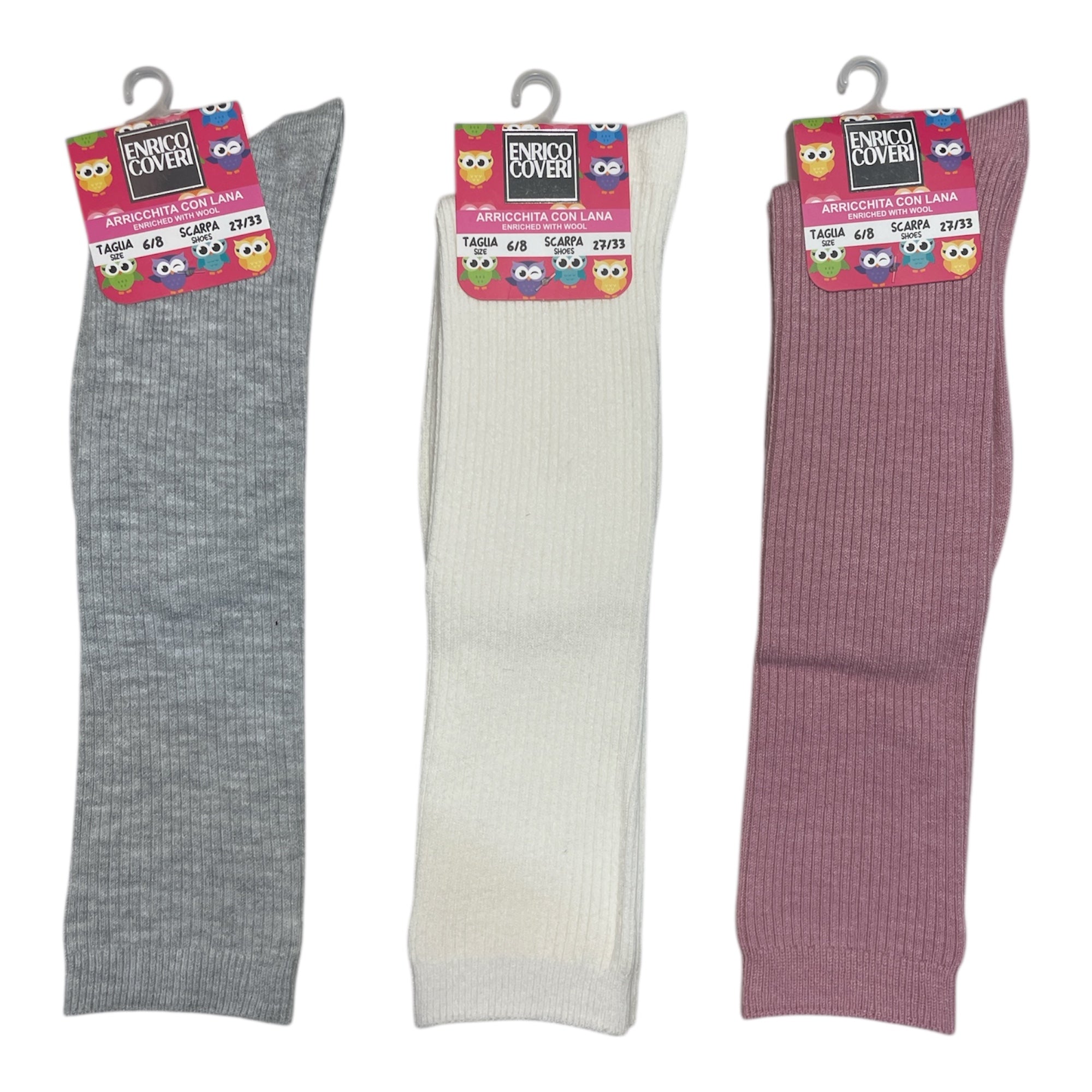 Calza Lunga Bimba in Caldo Cotone con Lana Enrico Coveri Art.EVELIN - GL - 2SS - Boutique dell'Intimo e del Neonato