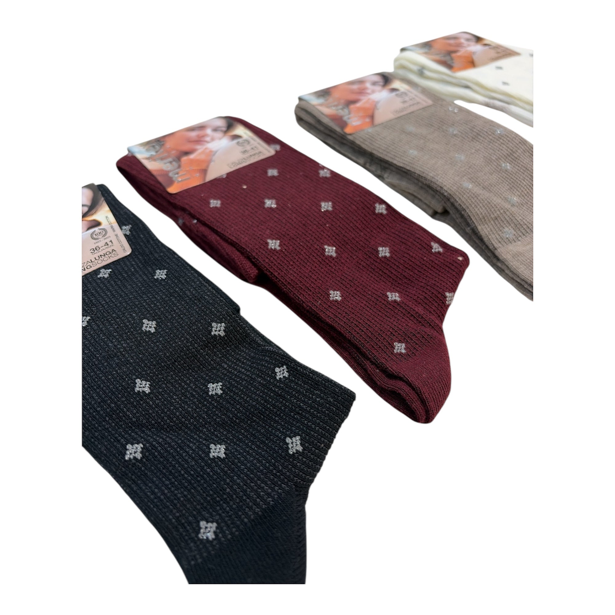 Calza Lunga Donna Fantasia in Caldo Cotone Meritex Art.BRENDA 6623 - Boutique dell'Intimo e del Neonato