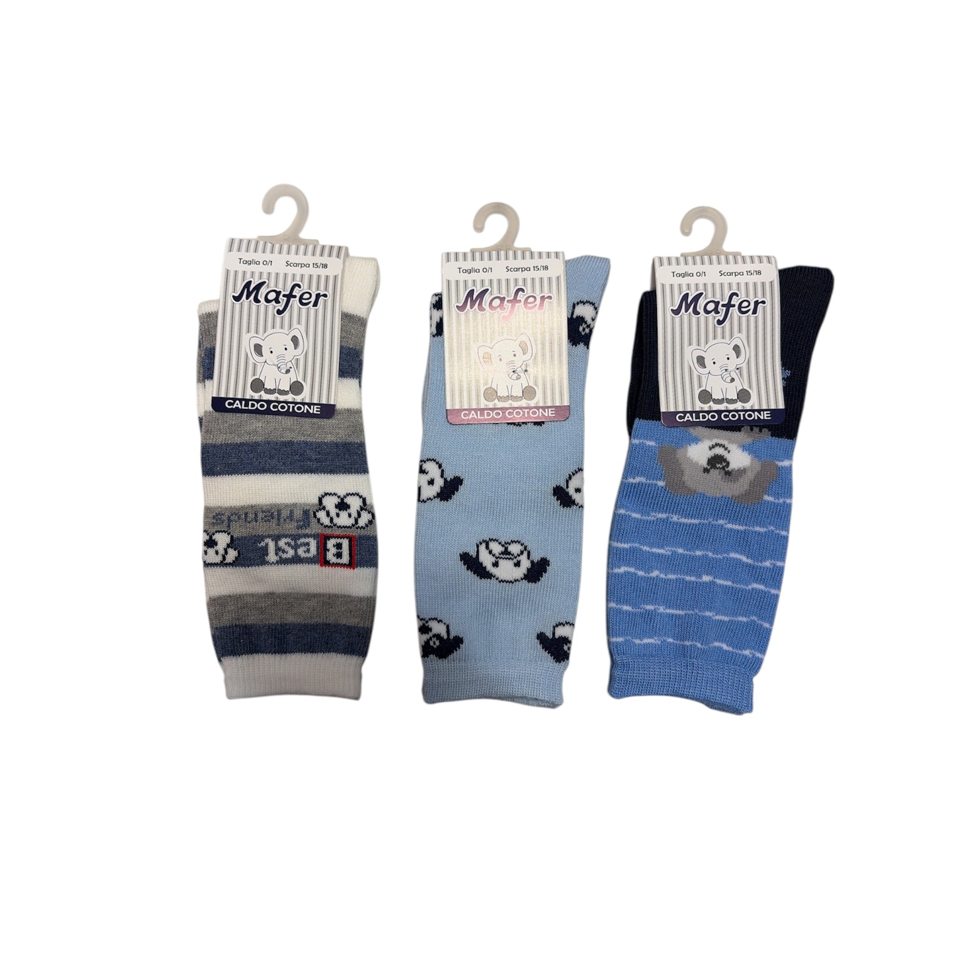 Calza Lunga Neonato Caldo Cotone Fantasia Mafer Art.BML8851 - Boutique dell'Intimo e del Neonato