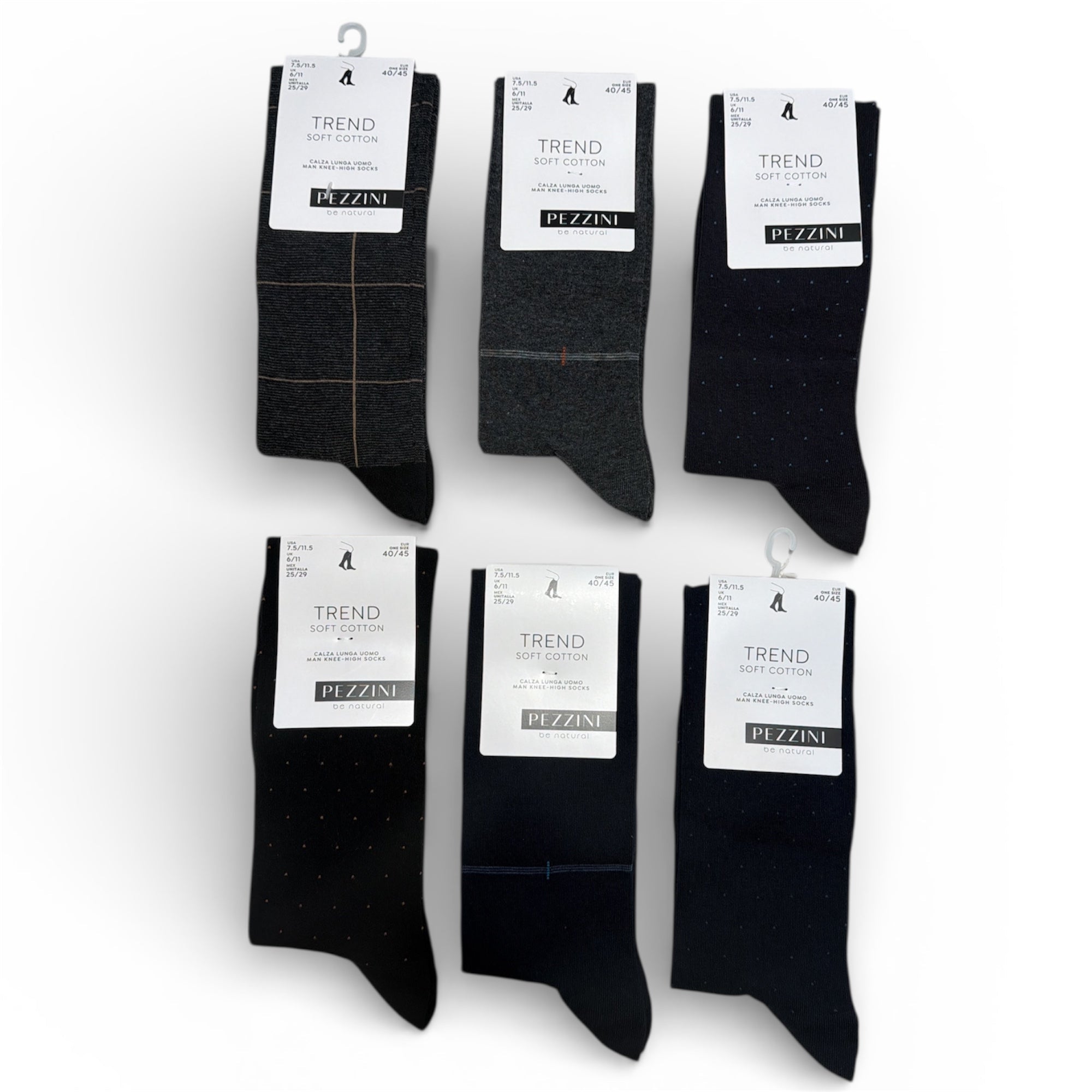 Calza Lunga Uomo in Caldo Cotone Fantasia Pezzini Art.UGB - PAI2404 - Boutique dell'Intimo e del Neonato