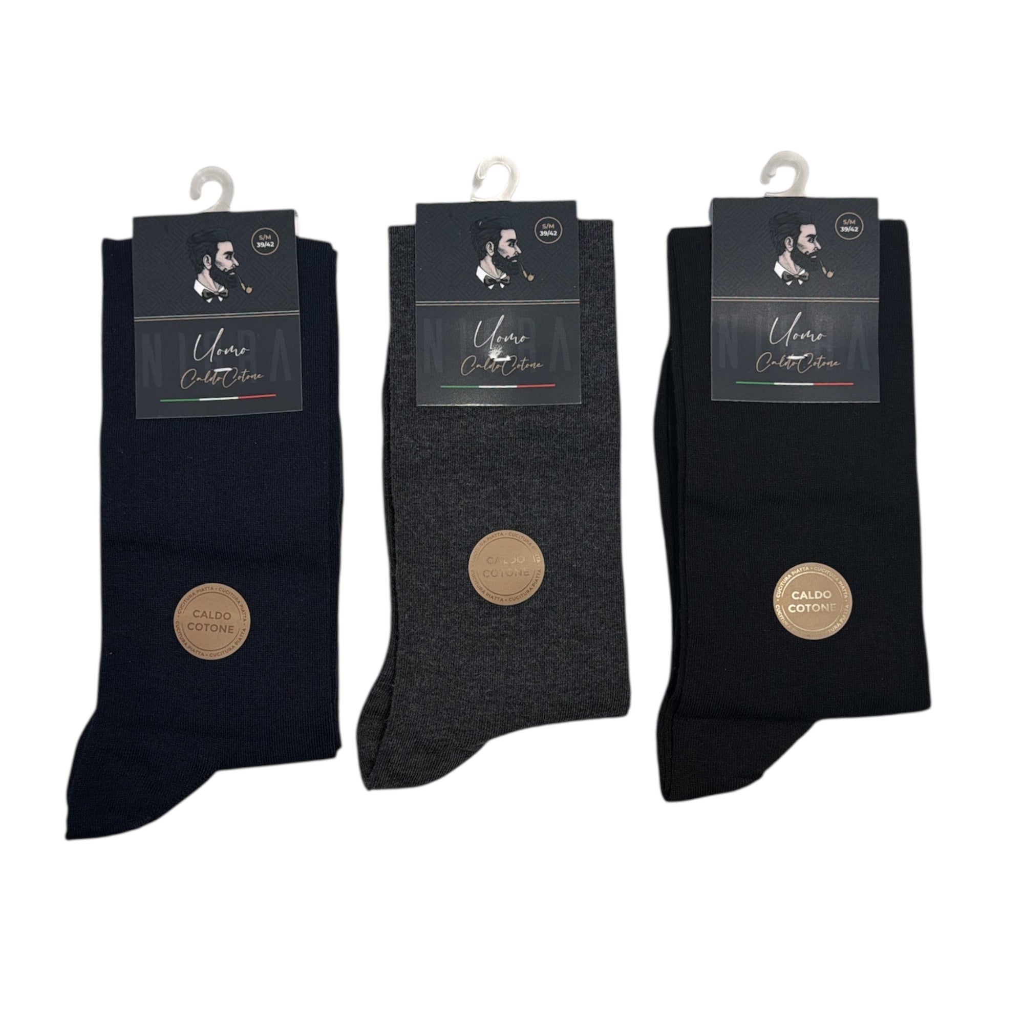 Calza Lunga Uomo in Caldo Cotone Tinta Unita Nigra Art.LONDON LUNGO - Boutique dell'Intimo e del Neonato