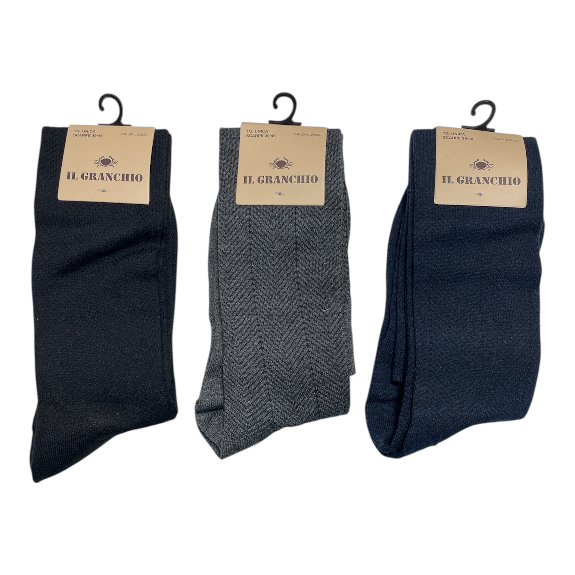 Calza Lunga Uomo Misto Cashmere Fantasia Il Granchio Art.GC408 - Boutique dell'Intimo e del Neonato