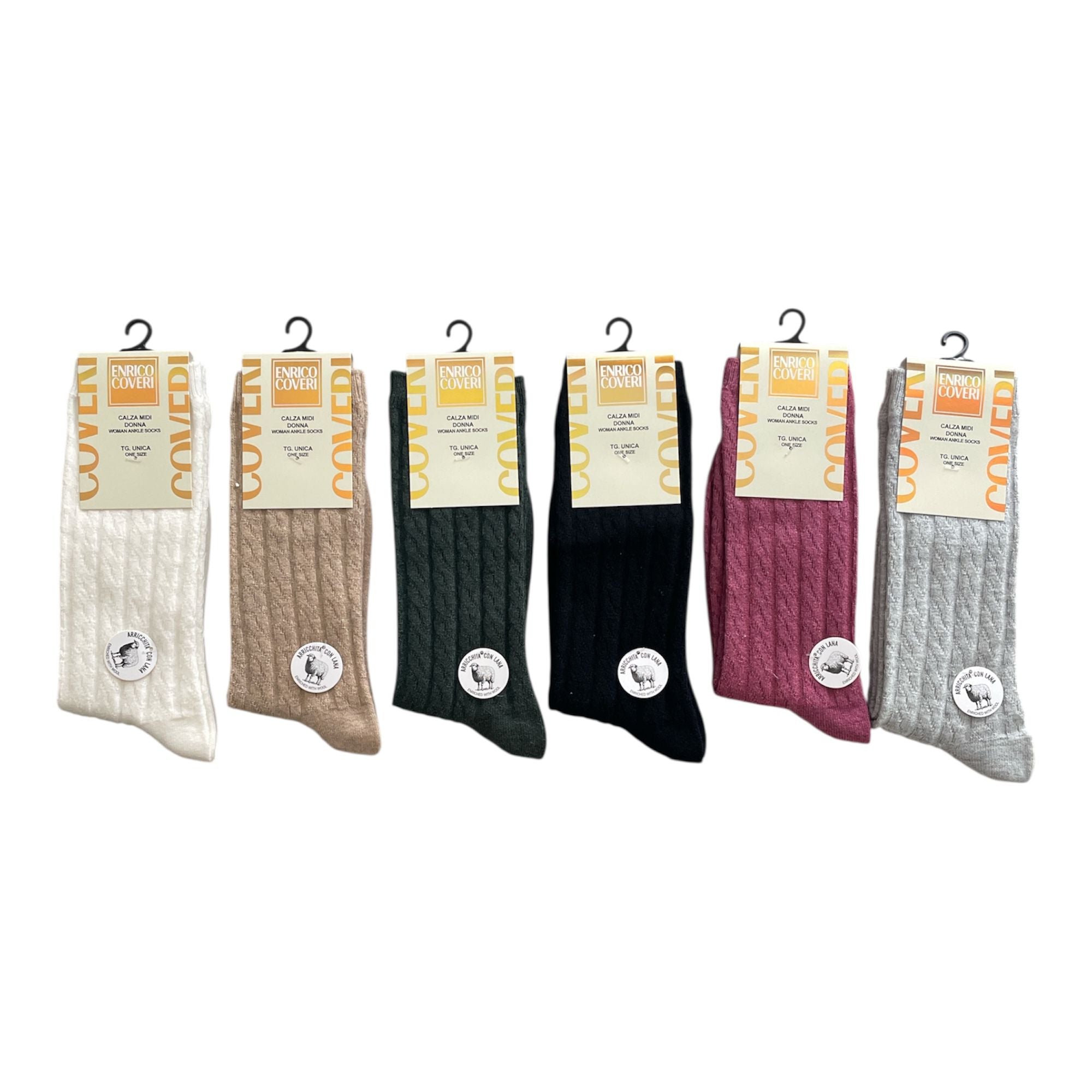 Calza Midi Donna Lana Soft Fantasia Enrico Coveri Art.LANASOFT - WM - 3M - Boutique dell'Intimo e del Neonato