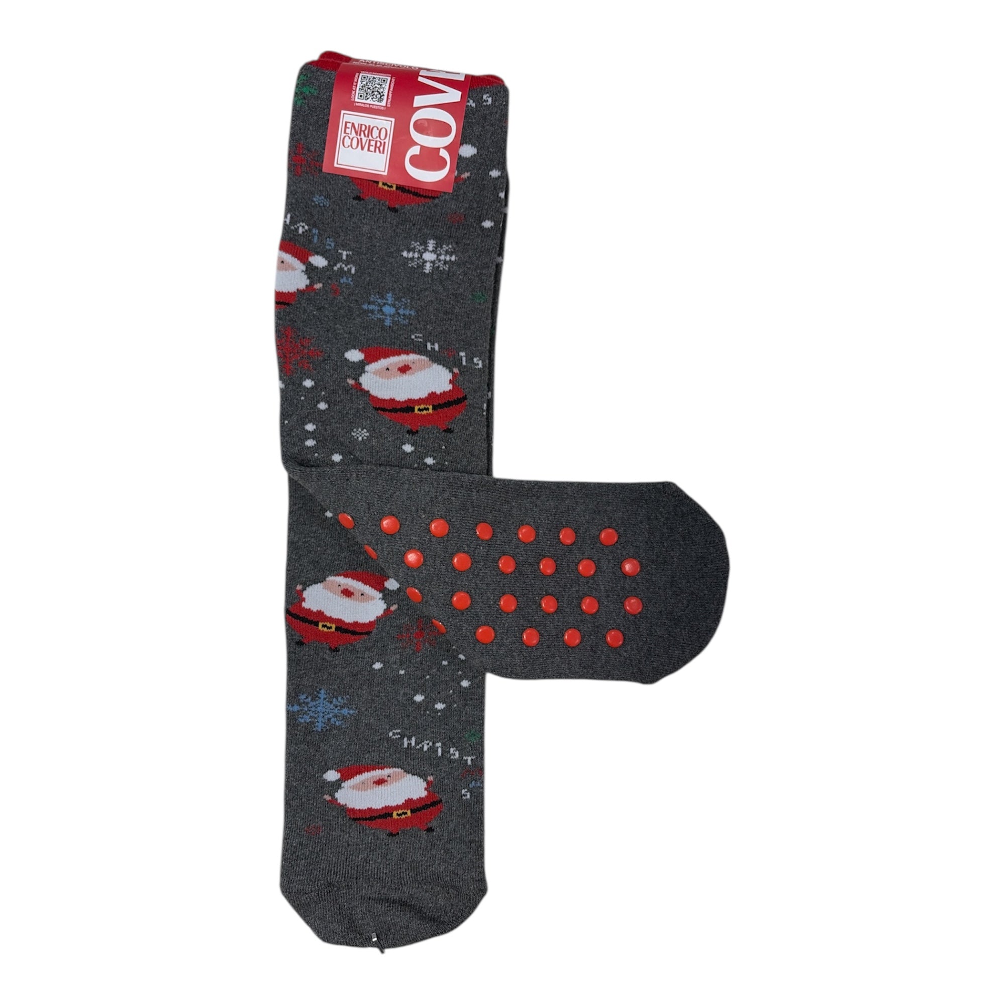 Calza Uomo Antiscivolo Natalizia in Caldo Cotone Enrico Coveri Art.RUDOLF - GB_MIX3 - Boutique dell'Intimo e del Neonato