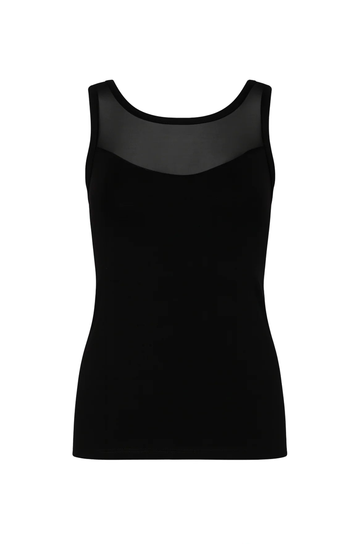 Canotta Donna Spalla Larga in Cotone Elasticizzato con Scollo a Cuore in Tulle Rossoporpora Art.26ADB728 - Boutique dell'Intimo e del Neonato