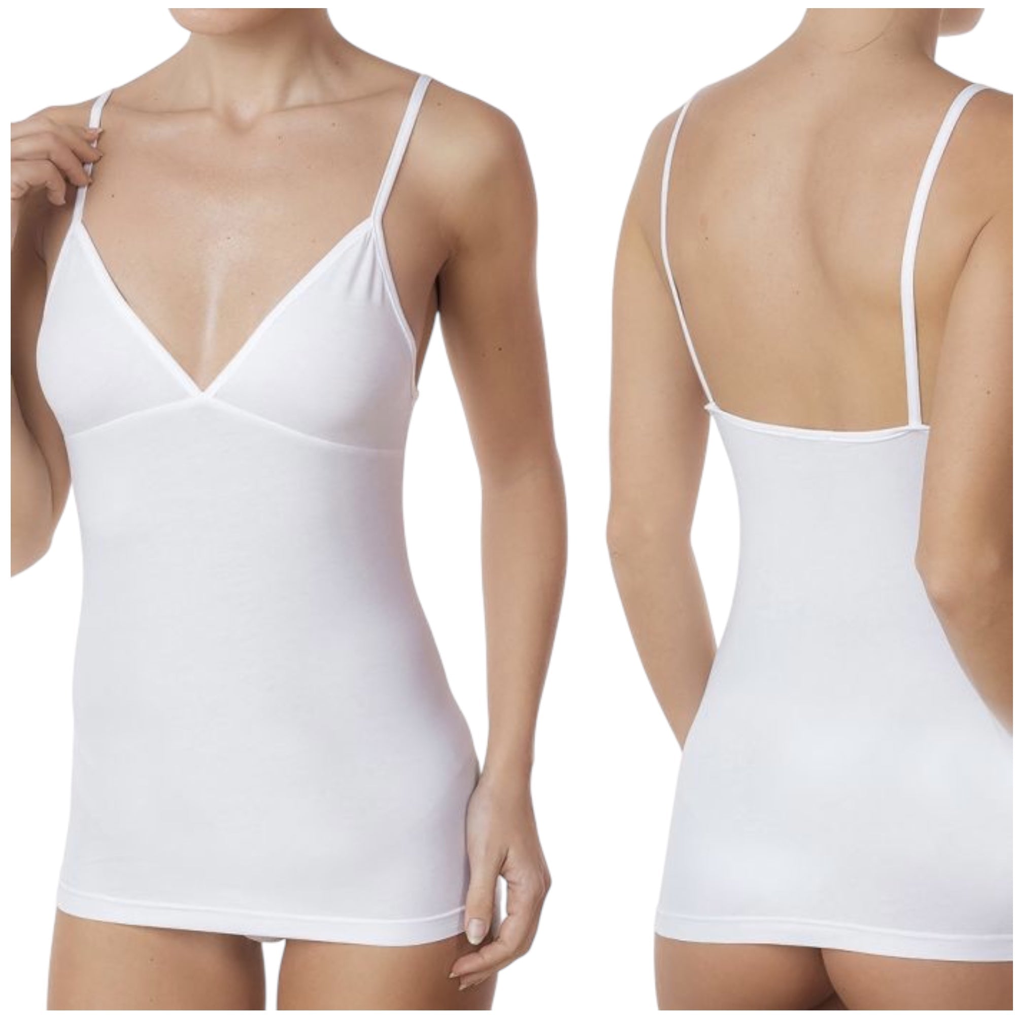 Canotta Donna Spalla Stretta Top Taglio Seno Jadea Art.2009 - Boutique dell'Intimo e del Neonato