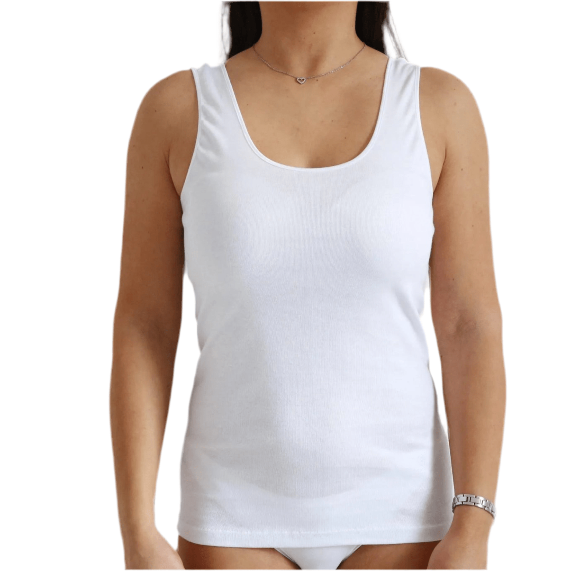 CANOTTA SPALLA LARGA MANSUE' ART. 30041 |30058 - COTONE 100% CON BORDO IN RASO - Boutique dell'Intimo e del Neonato