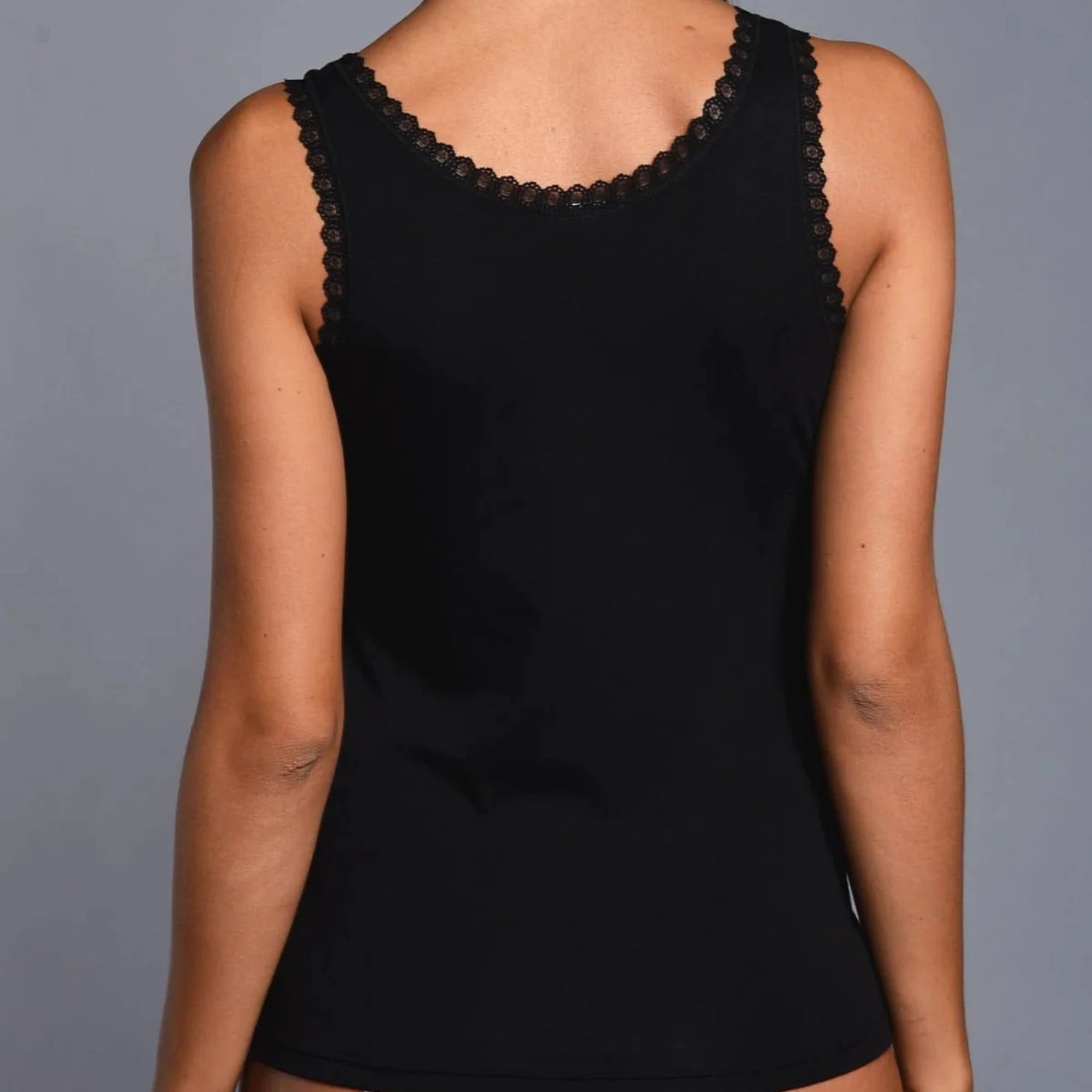 Canotta Spalla Media in Cotone Costina e Pizzo Esse Speroni Art.S5201 - Boutique dell'Intimo e del Neonato