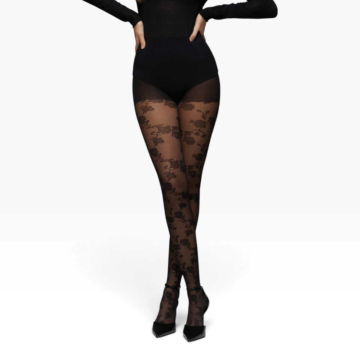 Collant Donna Velato con Fantasia Pizzo su Microtulle 30 Den Pompea Art.ETERE - Boutique dell'Intimo e del Neonato
