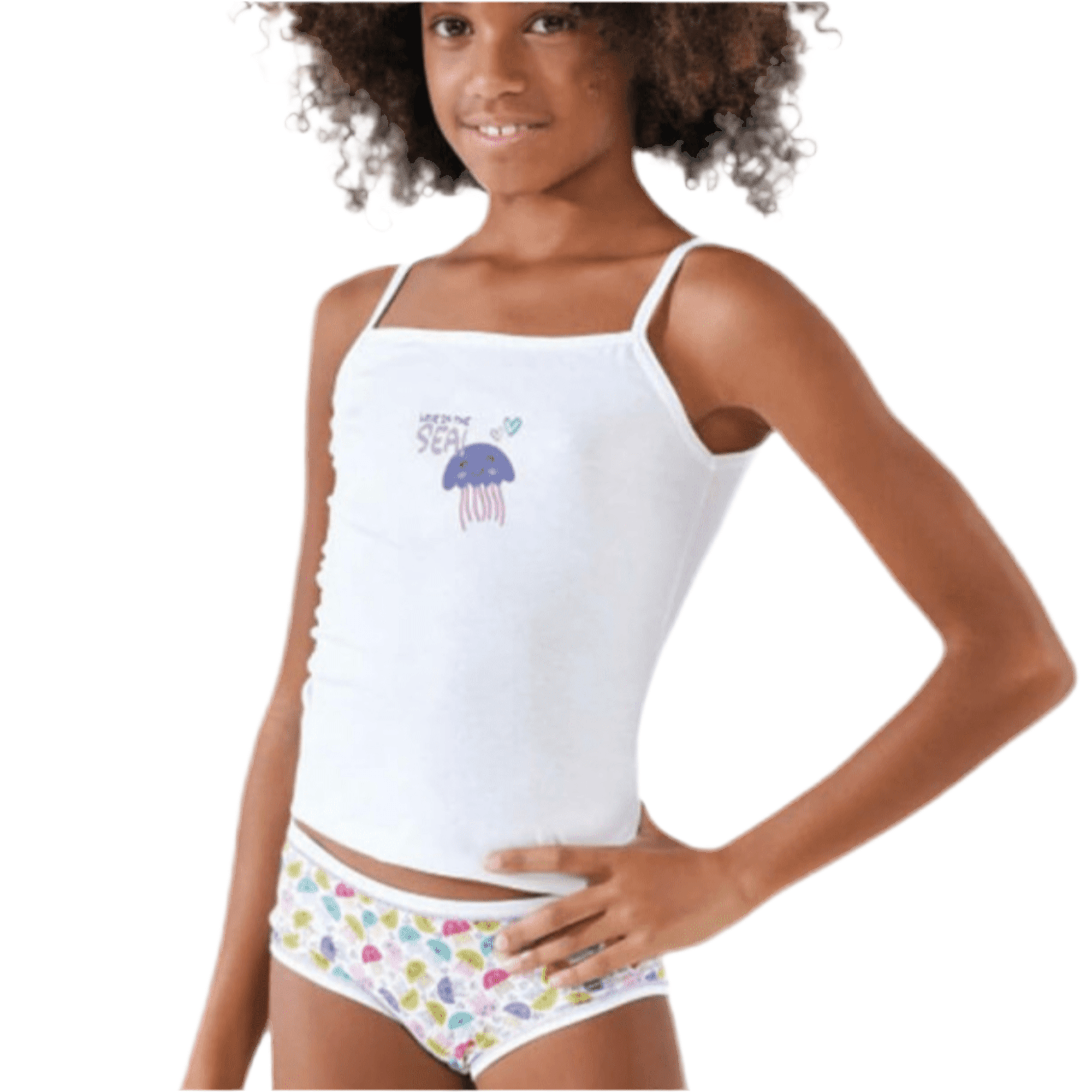 COMPLETO BIMBA CANOTTA SPALLA STRETTA+SLIP JADEA ART.465 - Boutique dell'Intimo e del Neonato