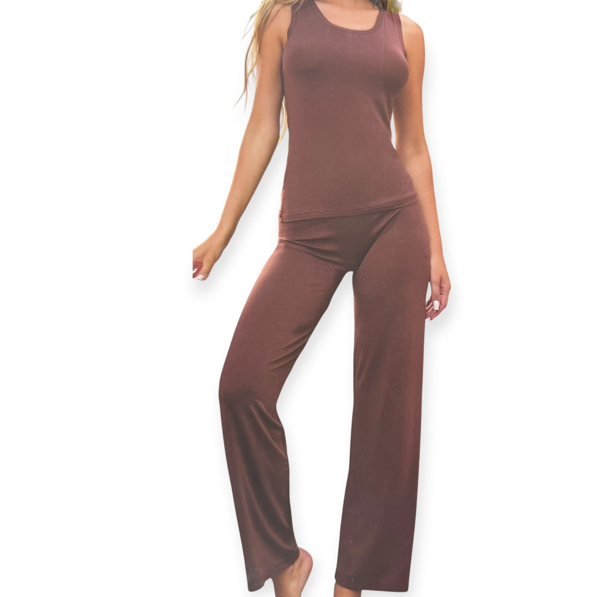 Completo Donna Pantalone e Canotta in Cotone Modal Rossoporpora Art.DL401 - 403 - Boutique dell'Intimo e del Neonato