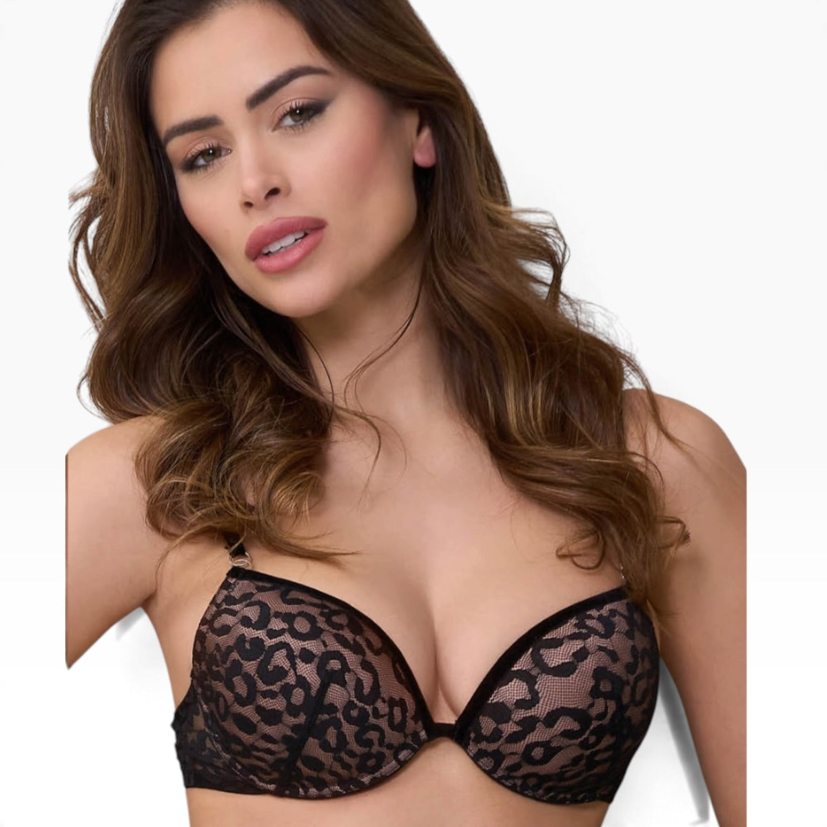 Completo Donna Reggiseno Push Up + Tanga Regolabile Tulle Jacquard Soft Macu Love and Bra Art.112496 - Boutique dell'Intimo e del Neonato