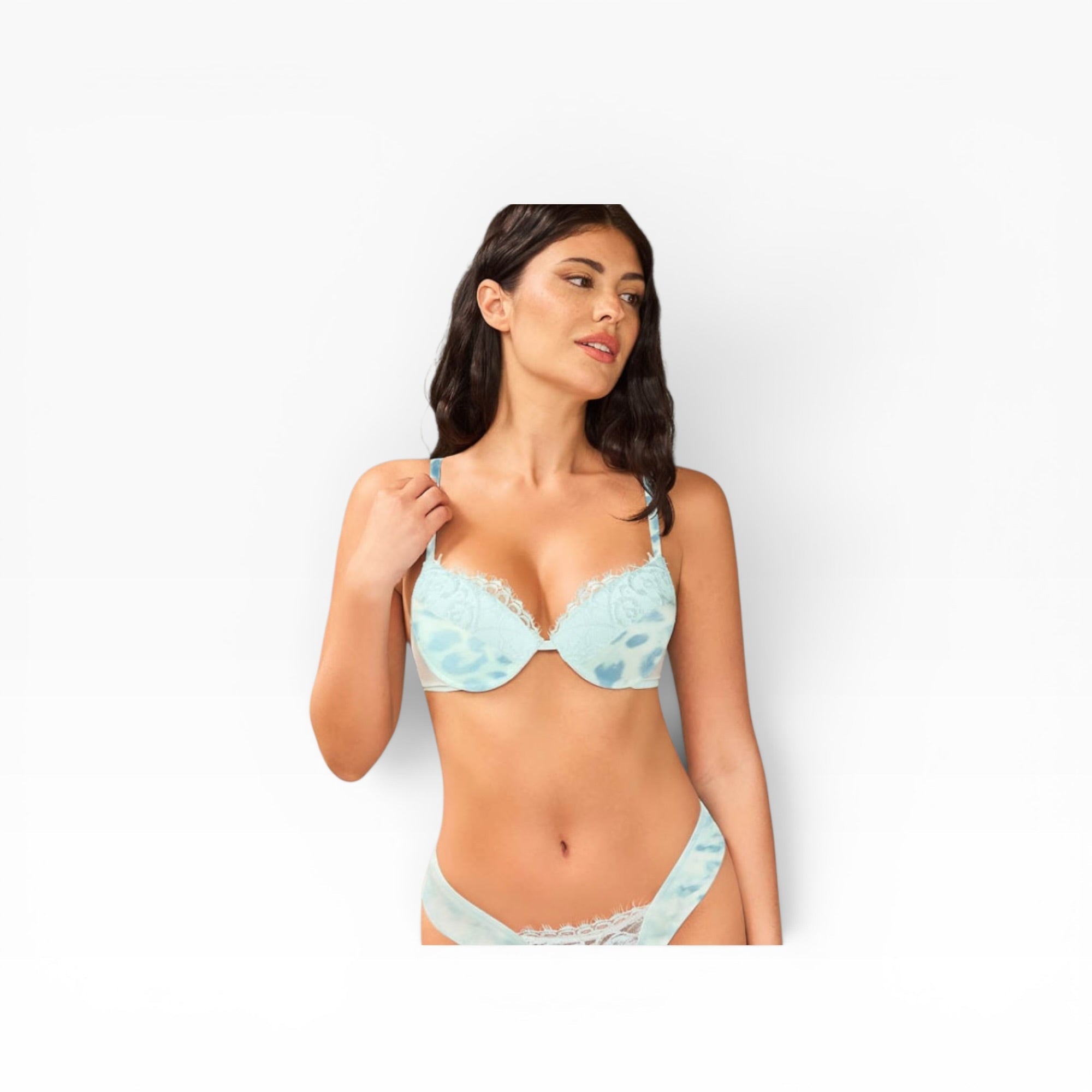 Completo Push - Up e Brasiliana V Satin Macu e Pizzo Love and Bra Art.102797 - Boutique dell'Intimo e del Neonato