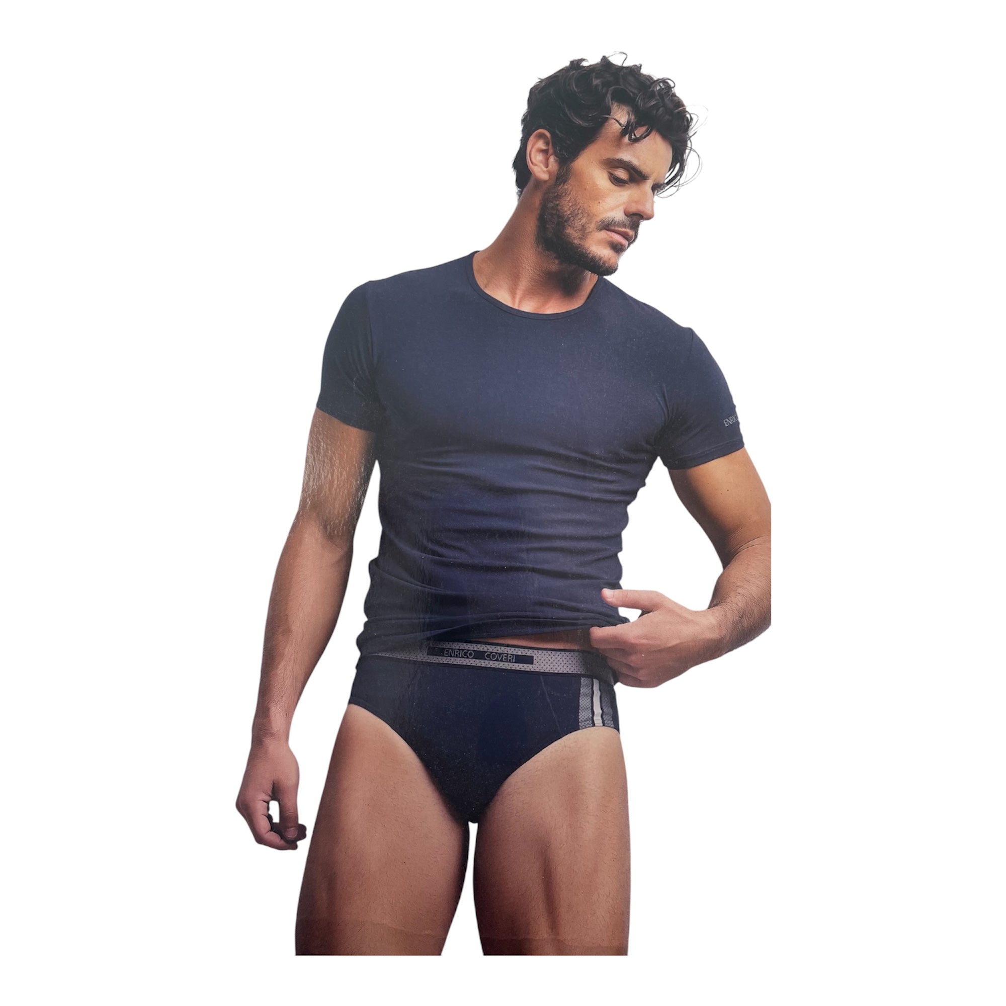Completo Uomo Maglia + Slip in Cotone Enrico Coveri Art.EC1668/S - Boutique dell'Intimo e del Neonato