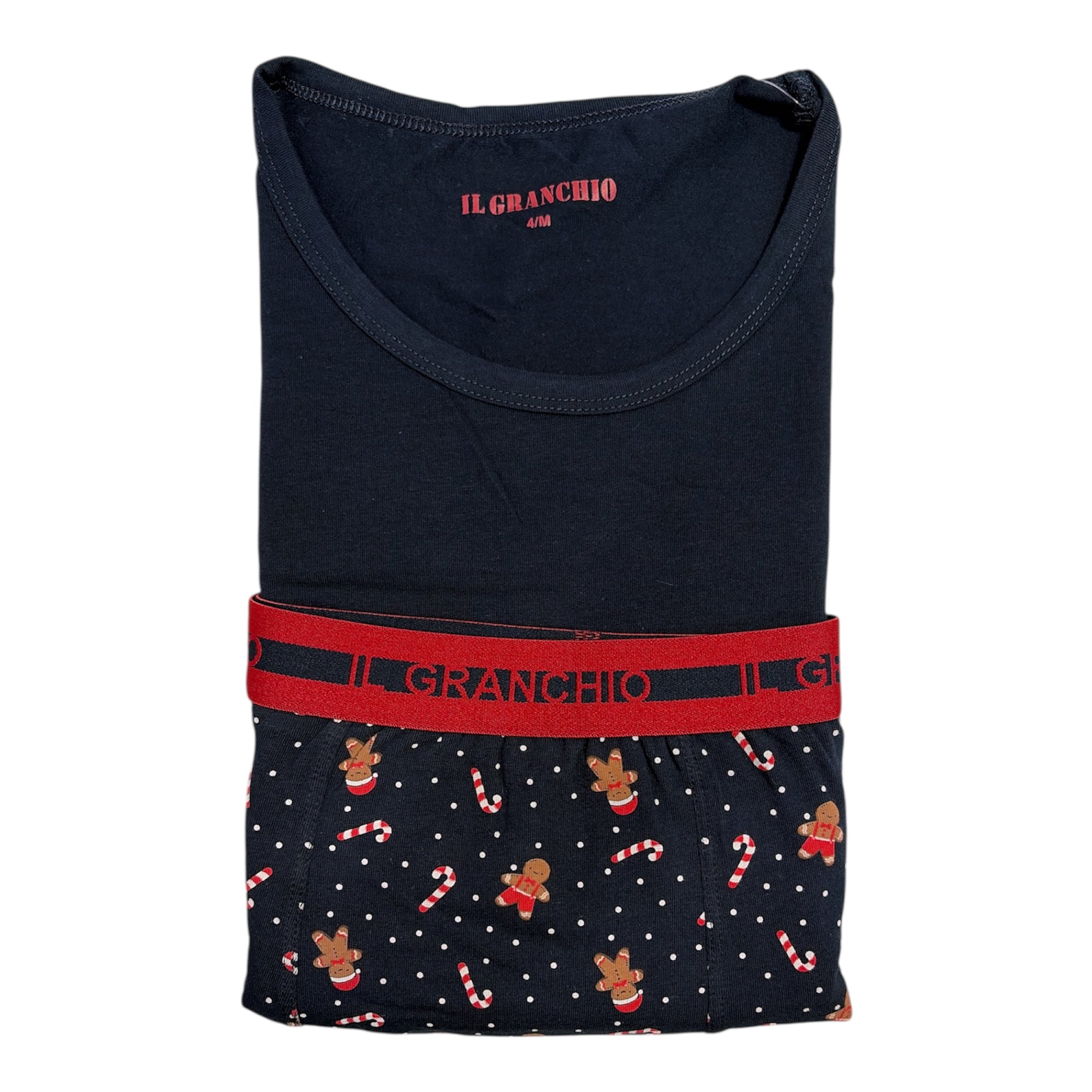 Completo Uomo Natalizio Mezza Manica + Slip Il Granchio GC1336/S - Boutique dell'Intimo e del Neonato