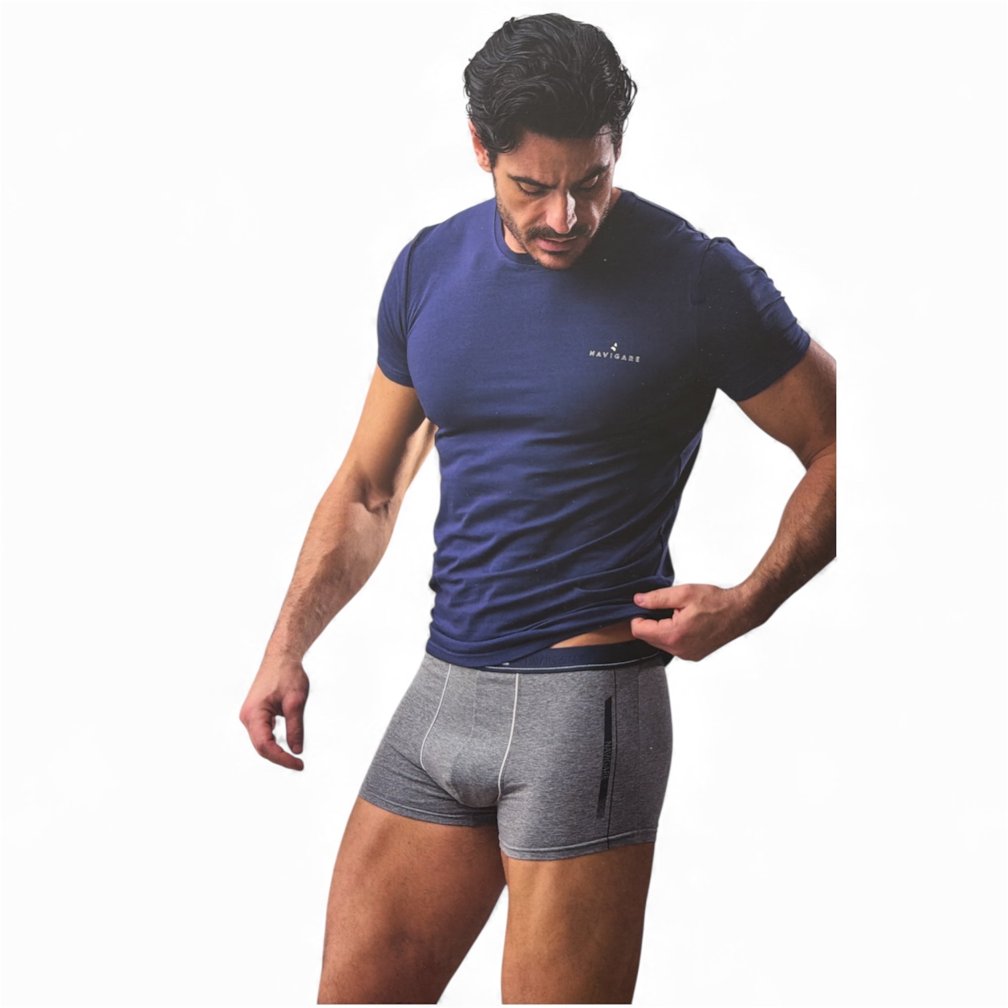 Completo Uomo T-Shirt Girocollo e Boxer Navigare Art.21562S - Boutique dell'Intimo e del Neonato