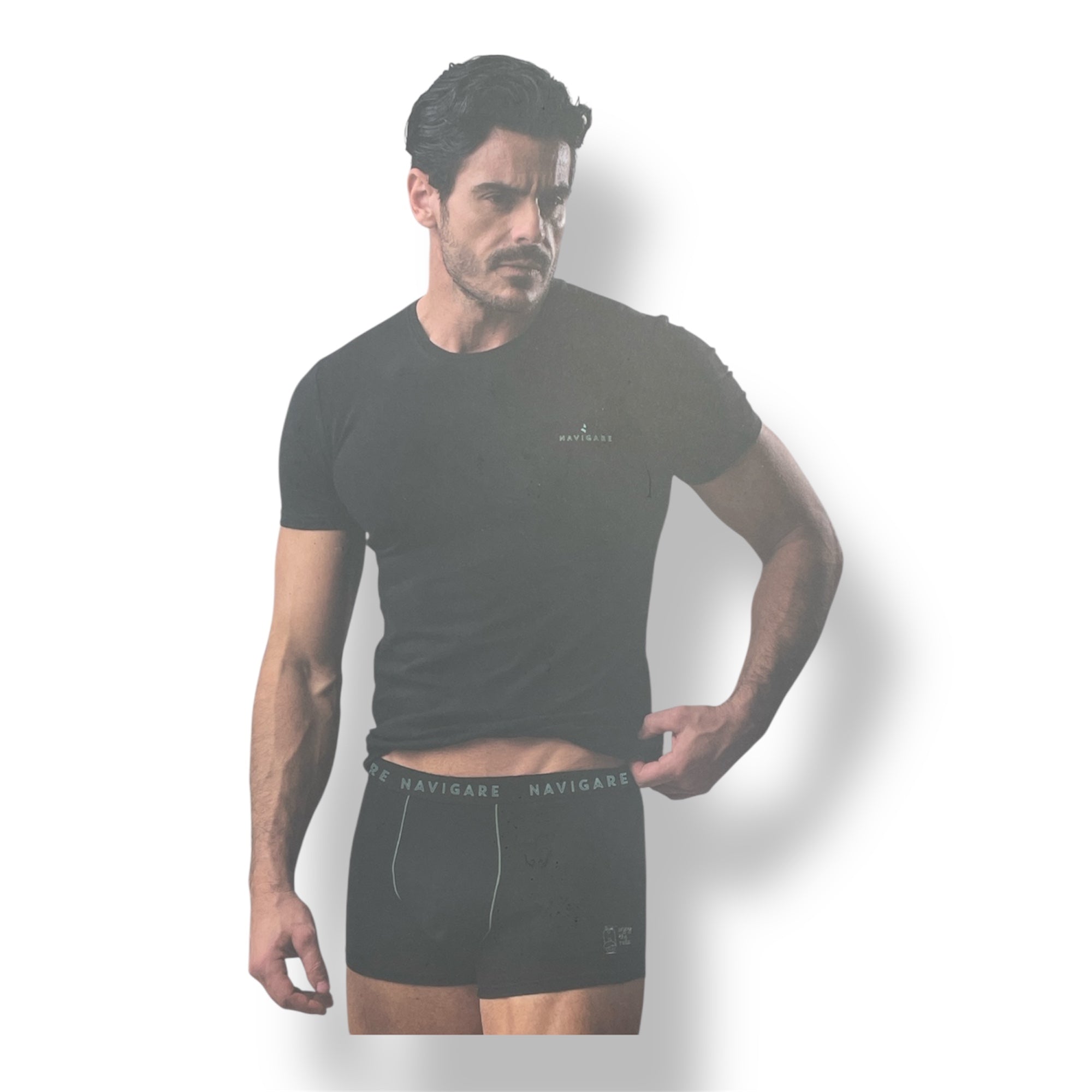 Completo Uomo T-Shirt Girocollo e Boxer Navigare Art.21566S - Boutique dell'Intimo e del Neonato