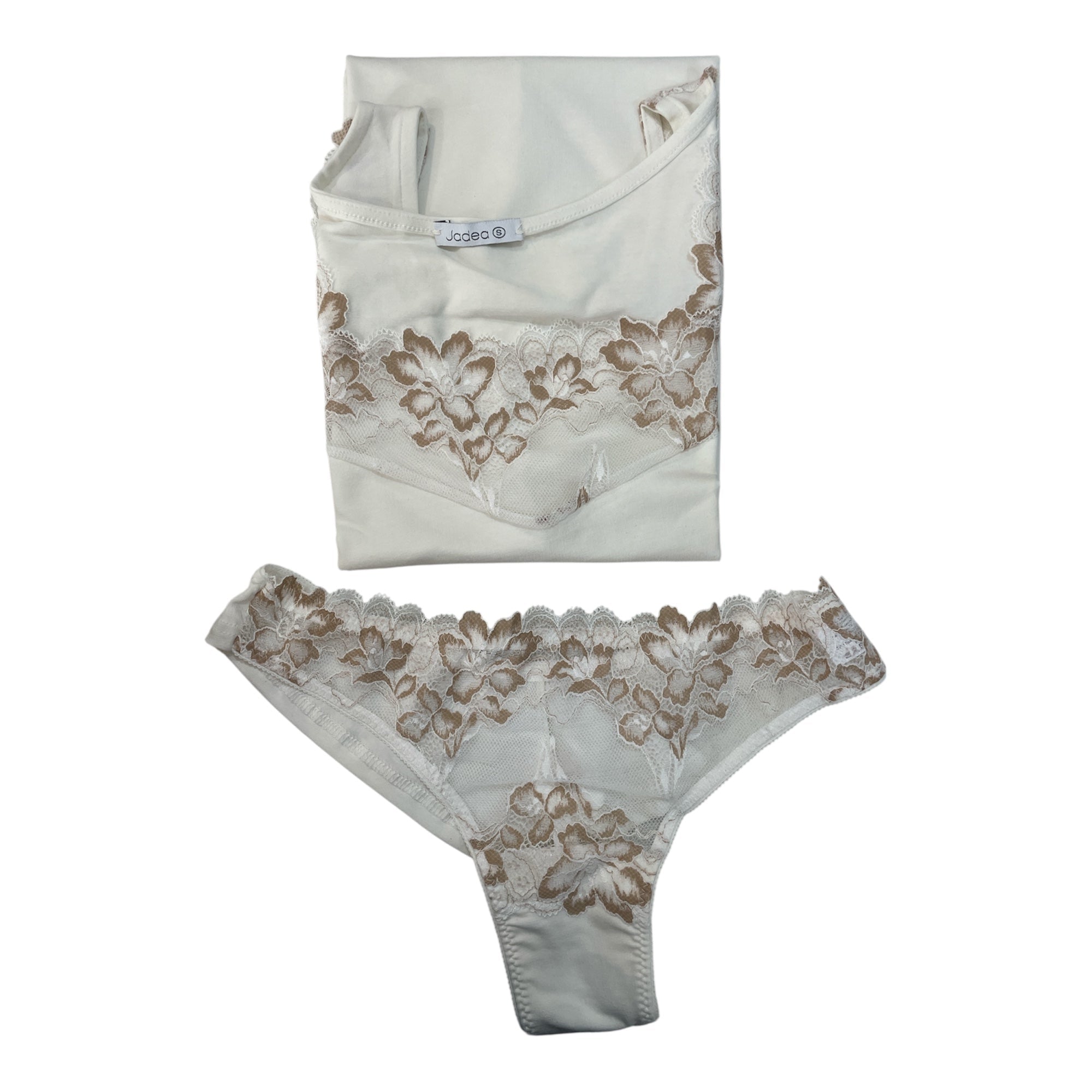 Coordinato Donna Canotta Spalla Larga + Brasiliana Modal e Pizzo Jadea Art.4853 - Boutique dell'Intimo e del Neonato